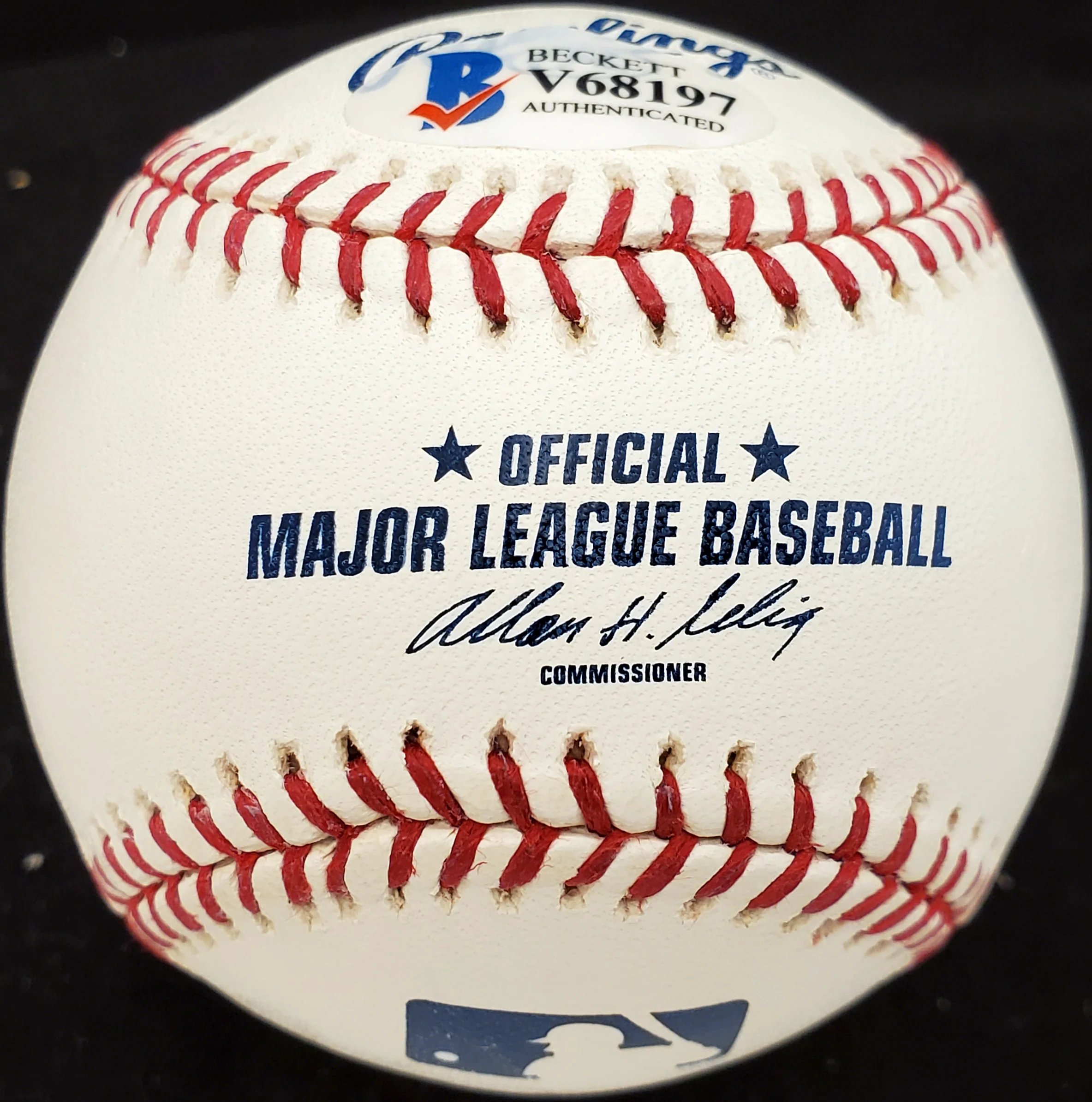 Ozzie Van Brabant Autographed Official MLB Baseball Philadelphia A's Beckett BAS #V68197 - Image 2