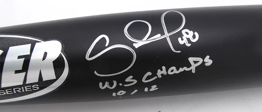 Pablo Sandoval Autographed Oakley Bat San Francisco Giants "WS Champs 10/12" Beckett BAS QR #BU87132 - Image 2
