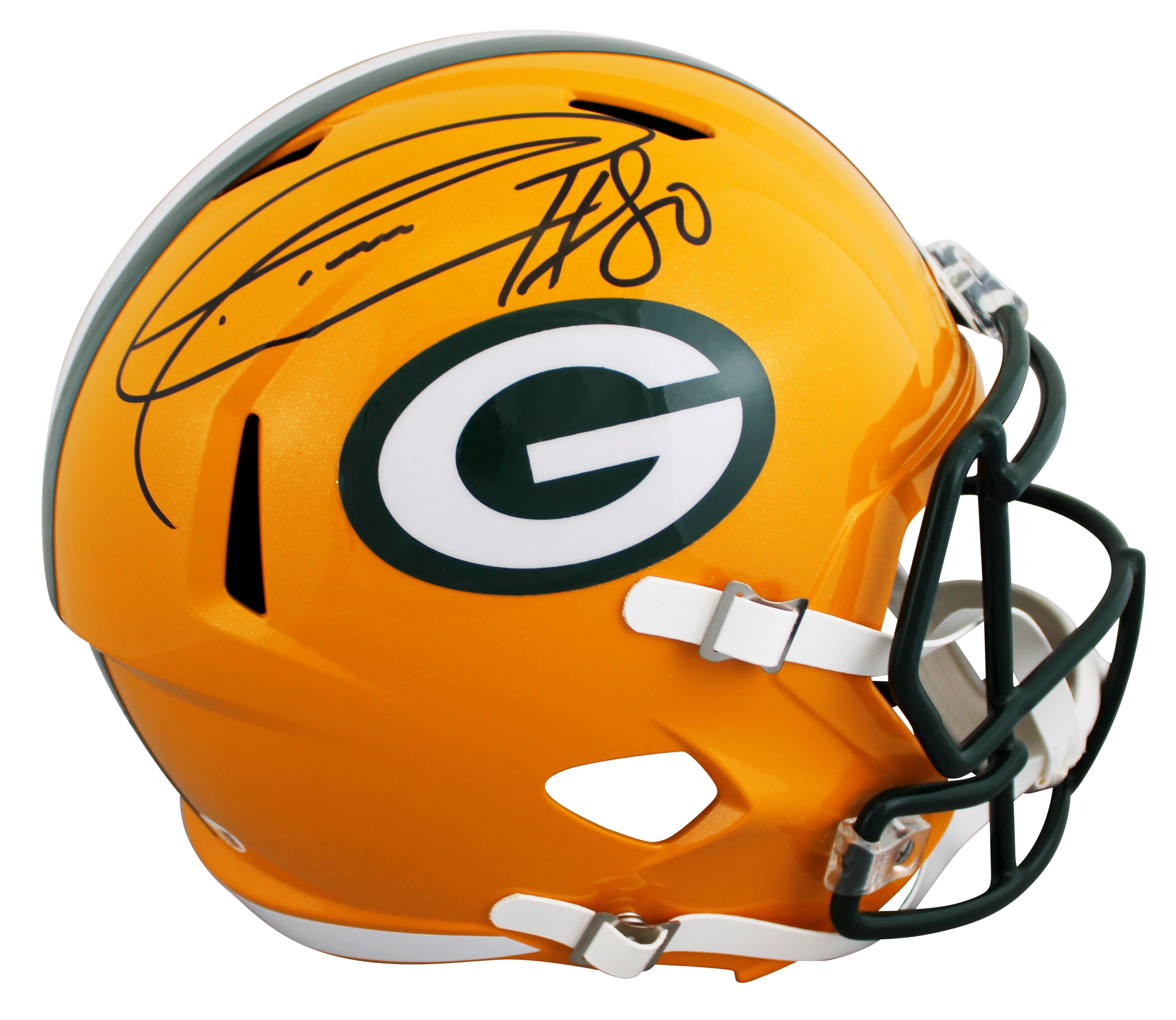 Packers Donald Driver Authentic Signed Full Size Speed Rep Helmet JSA Witness - Image 2