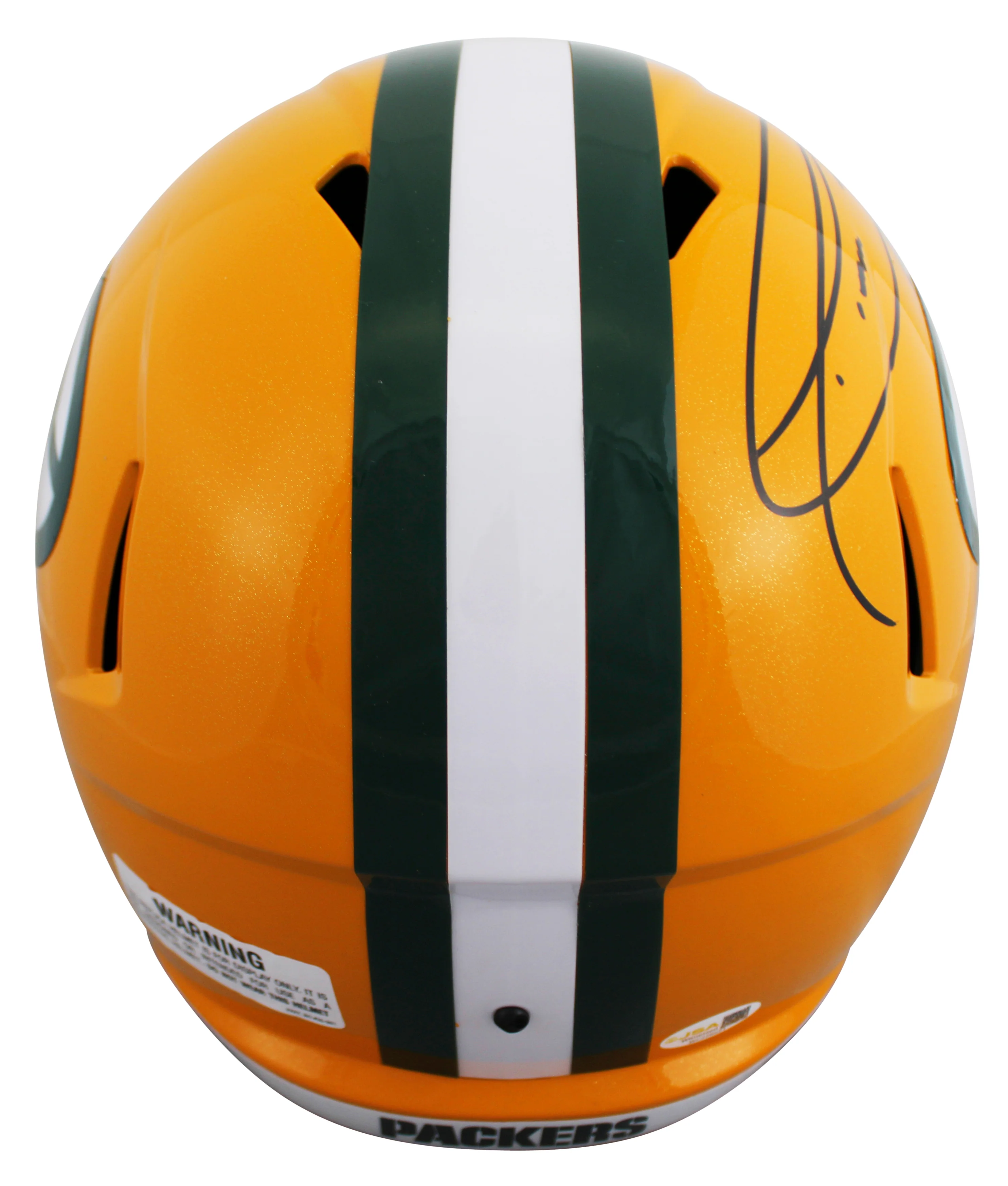 Packers Donald Driver Authentic Signed Full Size Speed Rep Helmet JSA Witness - Image 3