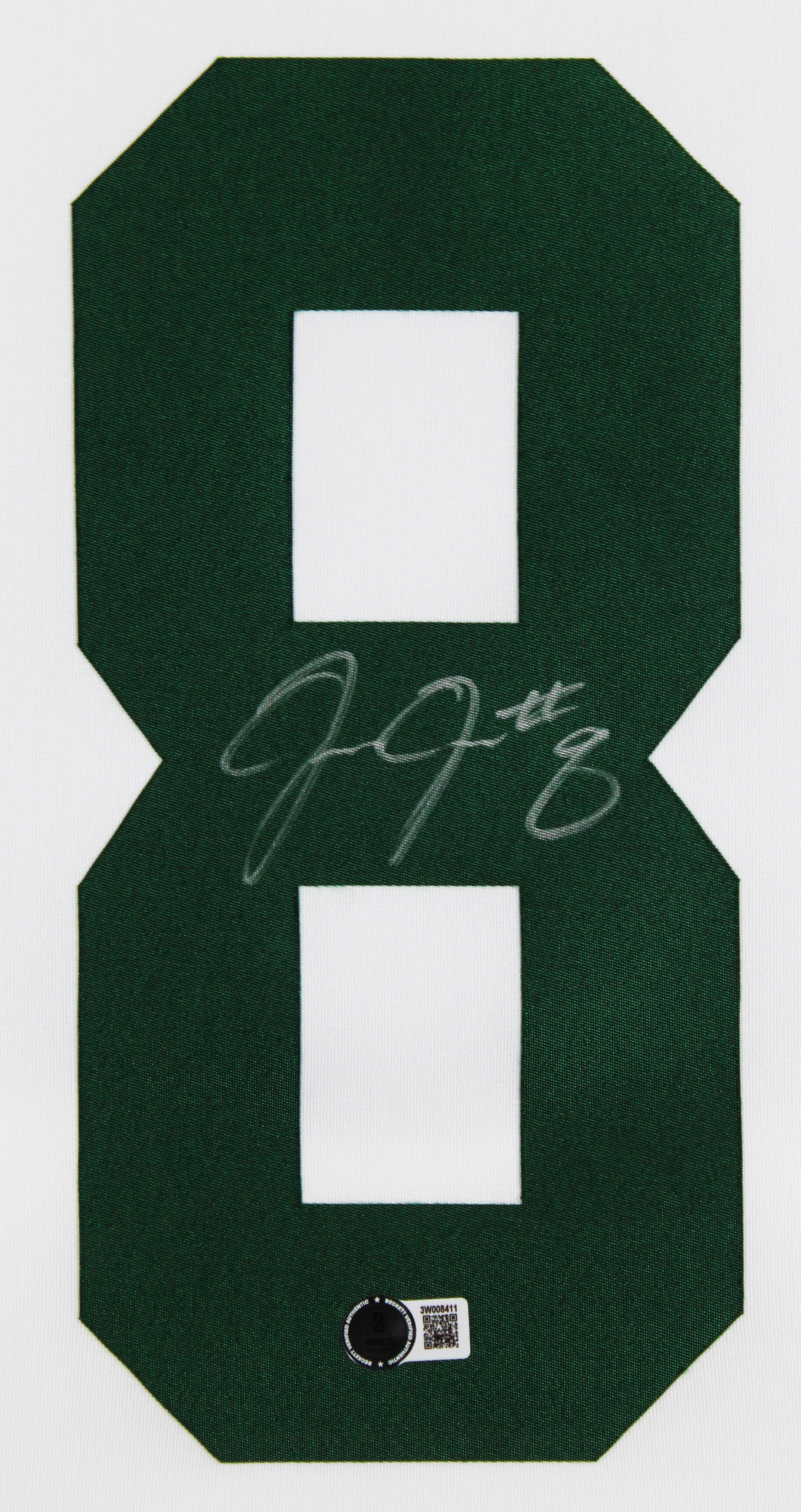 Packers Josh Jacobs Authentic Signed White Nike Game Framed Jersey BAS Witnessed - Image 3