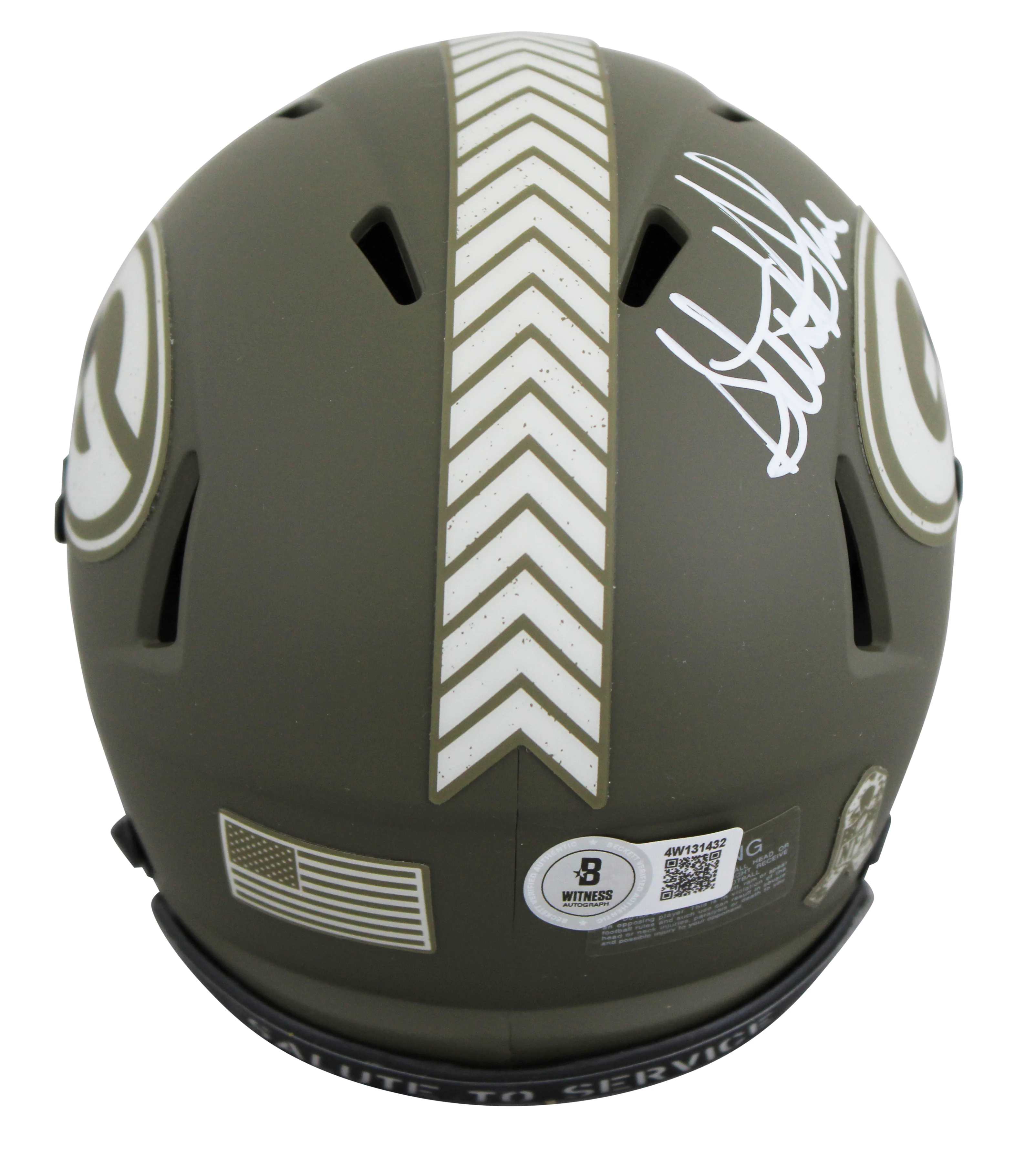 Packers Sterling Sharpe Signed STS Speed Mini Helmet W/ Case BAS Witnessed - Image 4