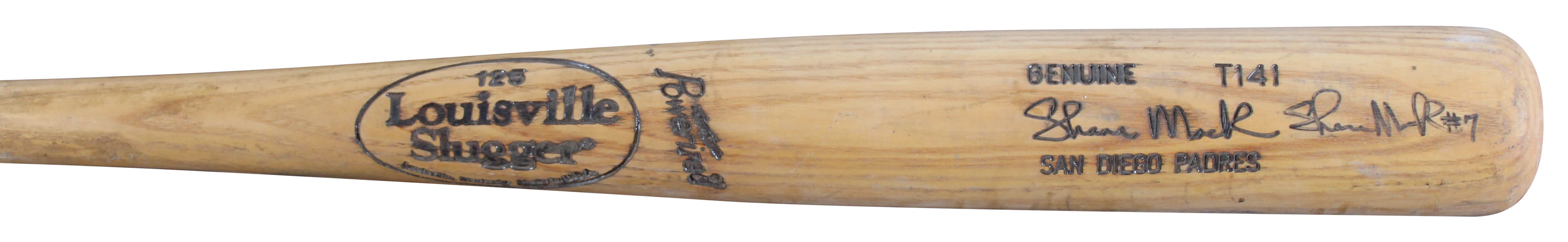 Padres Shane Mack Signed Game Used Louisville Slugger Player Model Bat BAS - Image 4