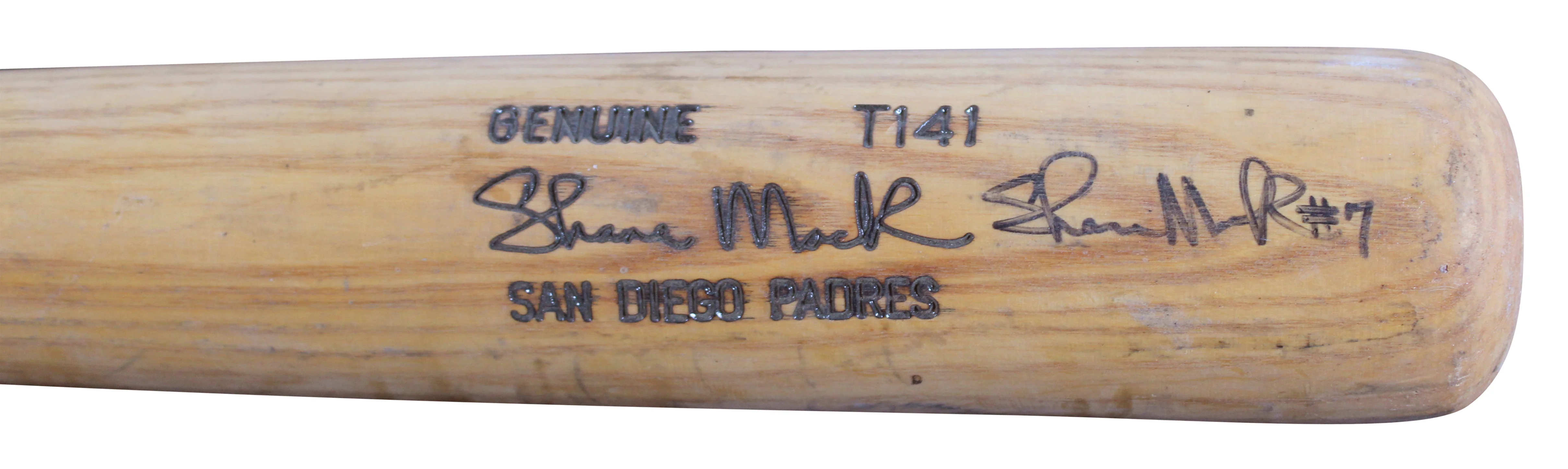 Padres Shane Mack Signed Game Used Louisville Slugger Player Model Bat BAS - Image 5
