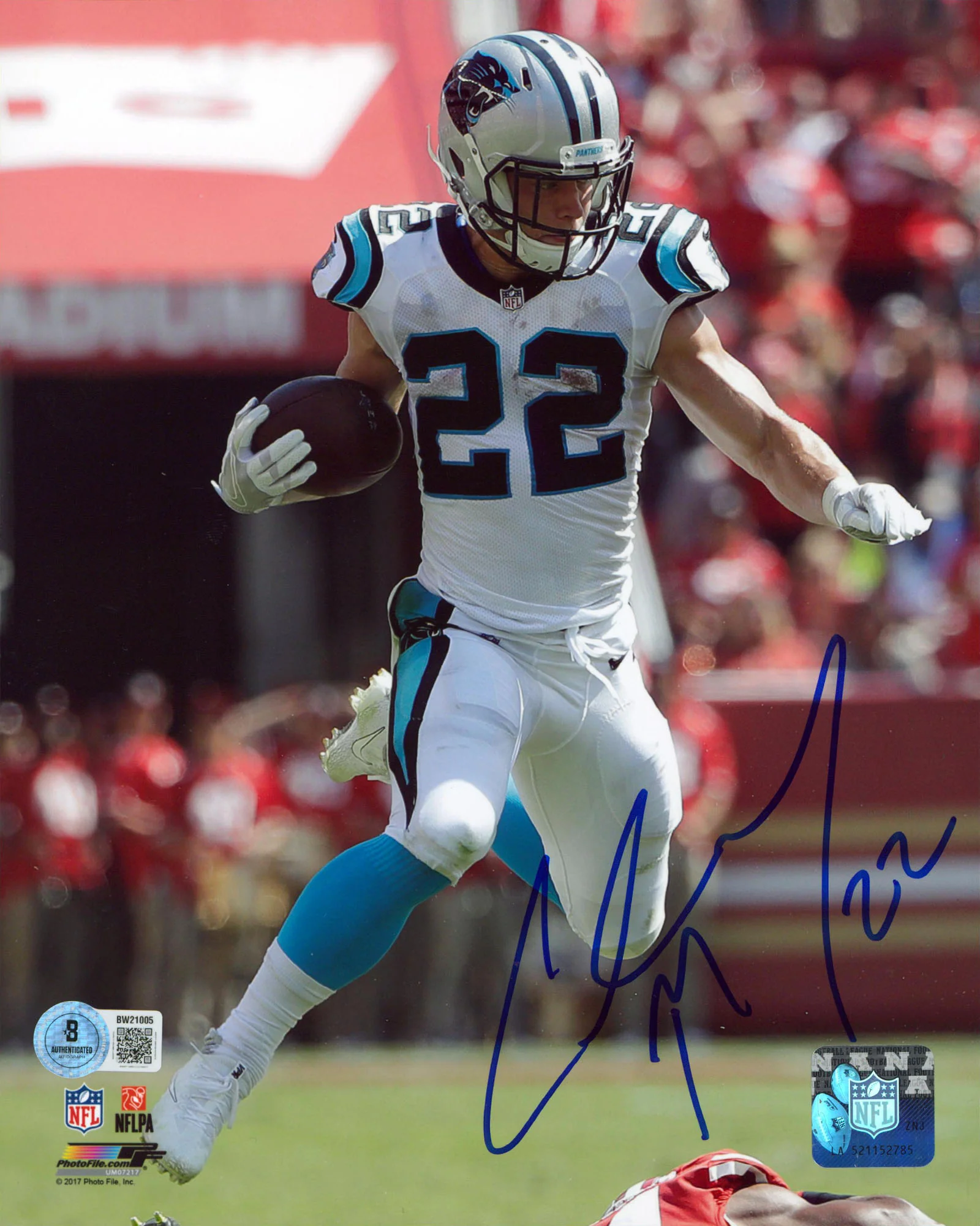 Panthers Christian McCaffrey Authentic Signed 8x10 Vertical Photo BAS #BW21005 - Image 2