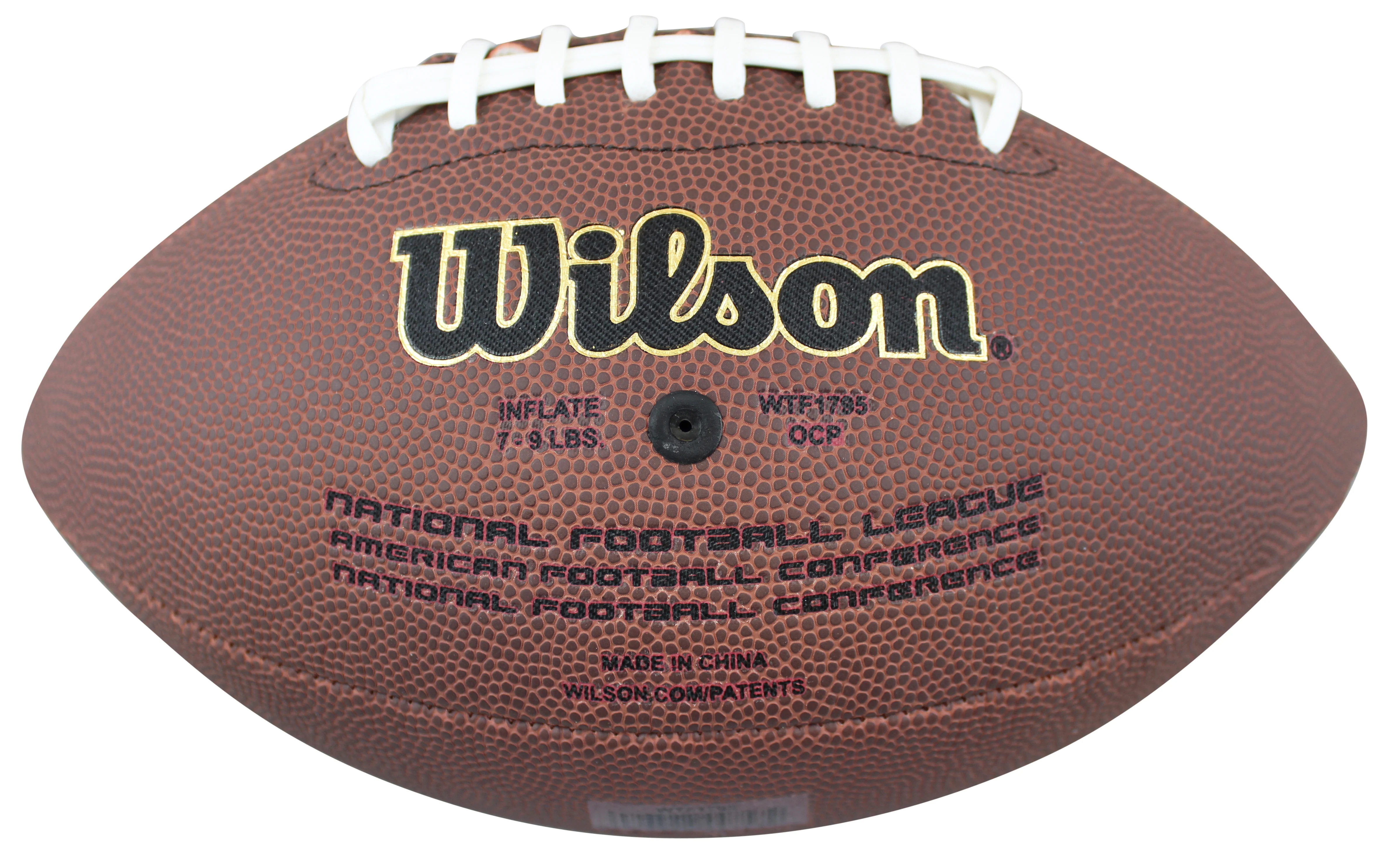 Panthers Miles Sanders Signed Wilson Super Grip Football W/ Case BAS Witnessed - Image 5