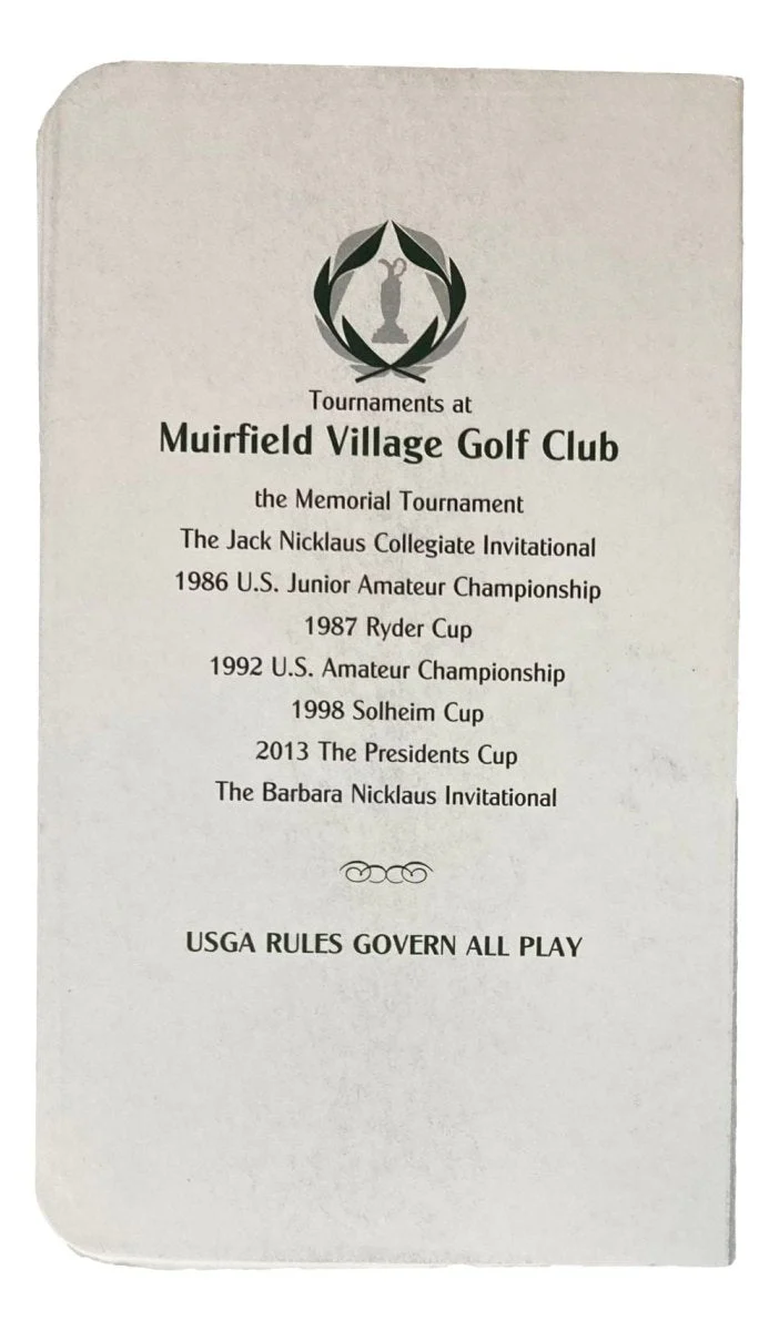 Patrick Cantlay Signed Muirfield Village Golf Club Scorecard JSA - Image 2