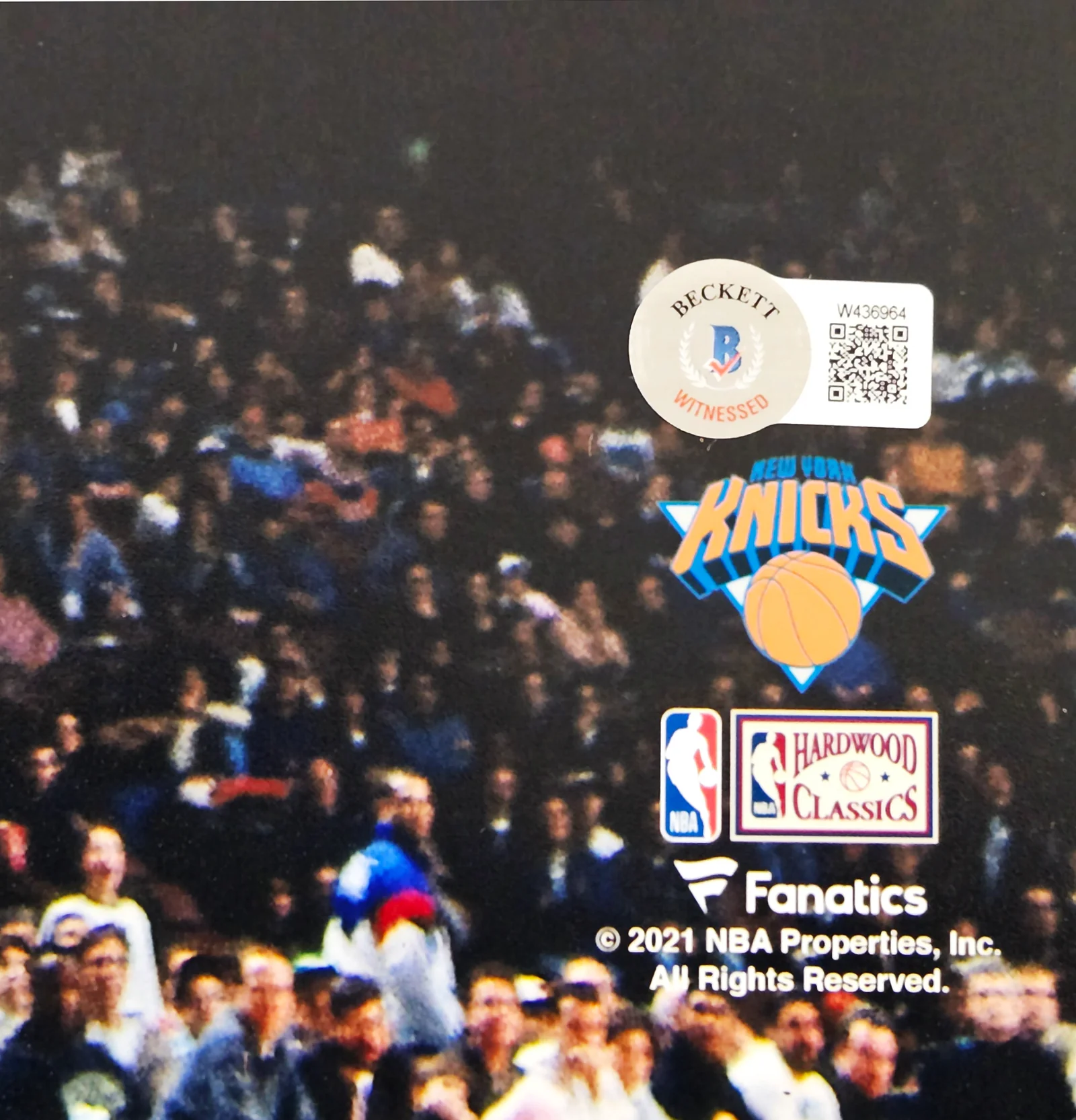 Patrick Ewing Autographed 16x20 Photo New York Knicks Dunk Beckett BAS Witness Stock #214822 - Image 3