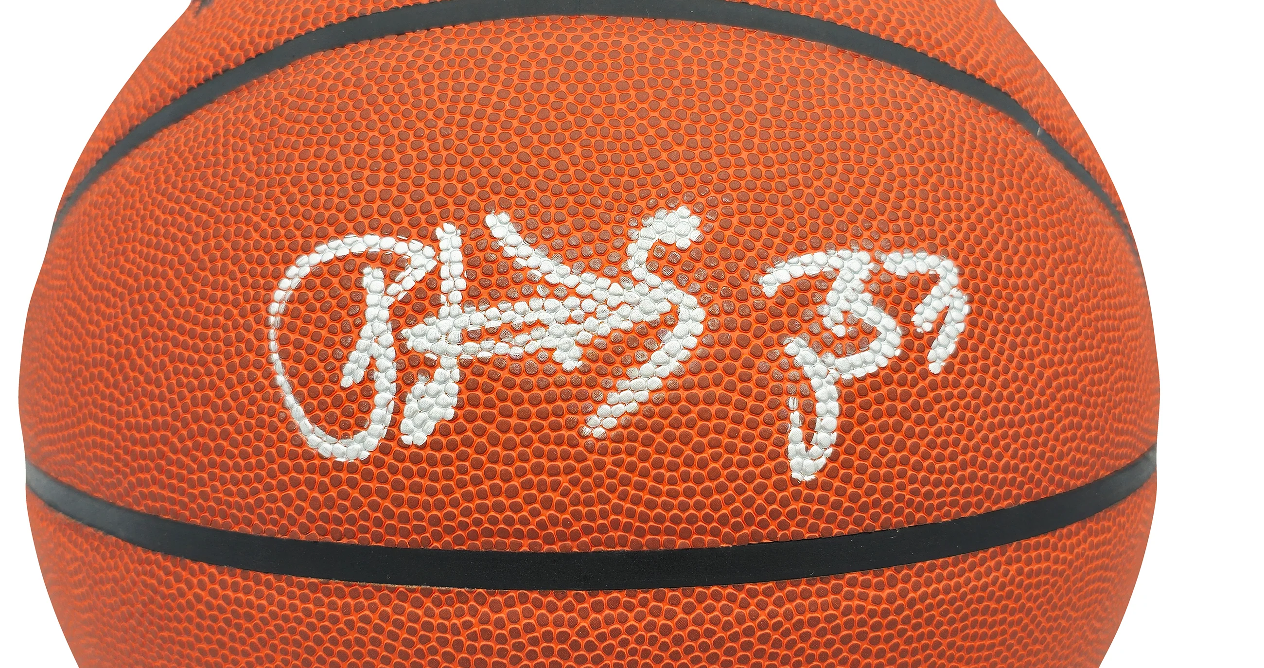 Patrick Ewing Autographed Composite Leather New York Knicks Logo Basketball Beckett BAS Witness Stock #236549 - Image 2