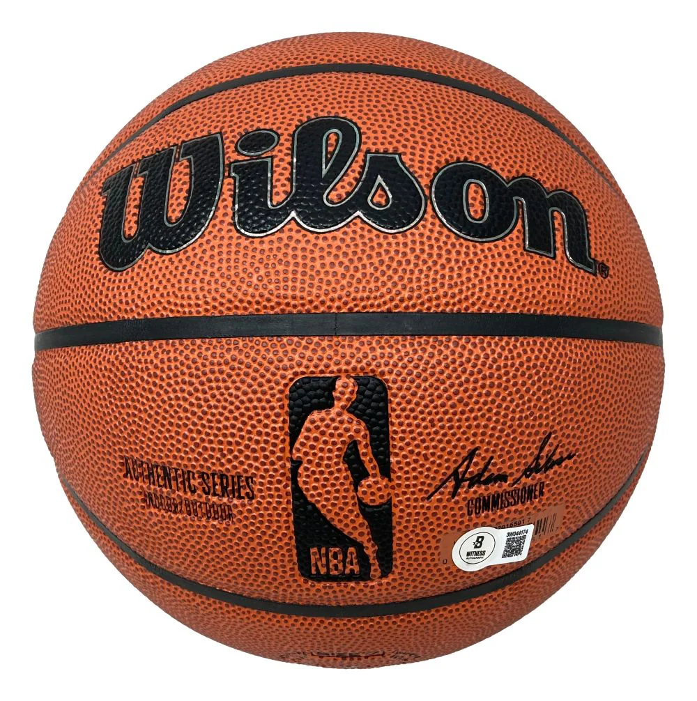 Patrick Ewing New York Knicks Signed NBA Wilson I/O Basketball BAS - Image 2