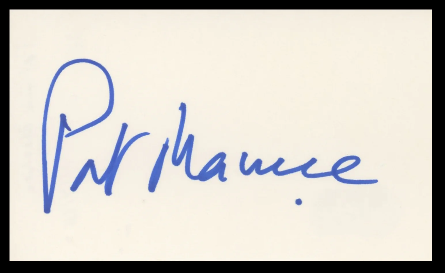 Patrick Macnee The Avengers Authentic Signed 3x5 Index Card BAS #BV59057