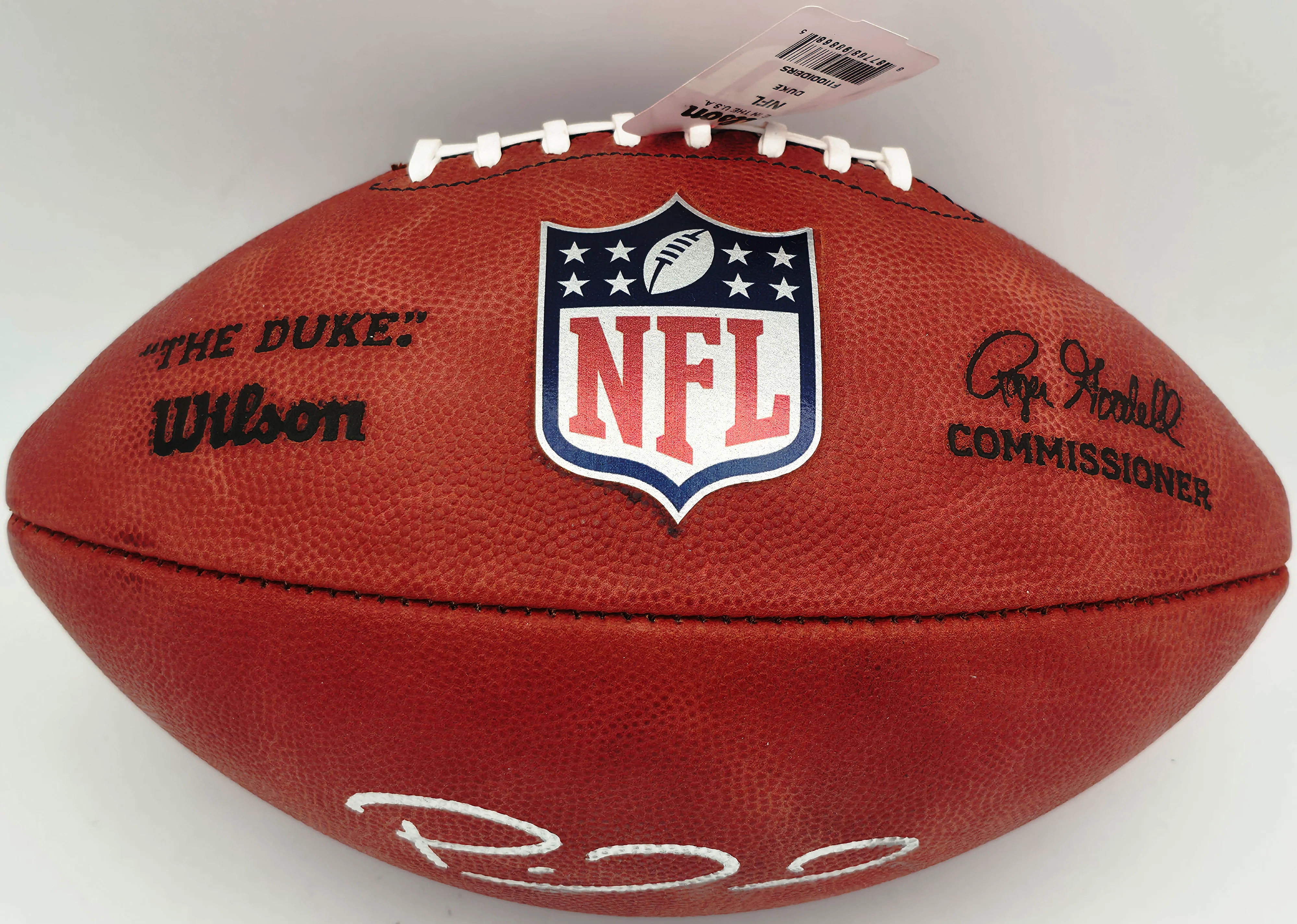 Patrick Mahomes Autographed Official NFL Leather Game Football Kansas City Chiefs Beckett BAS Witness #WE24252 - Image 3