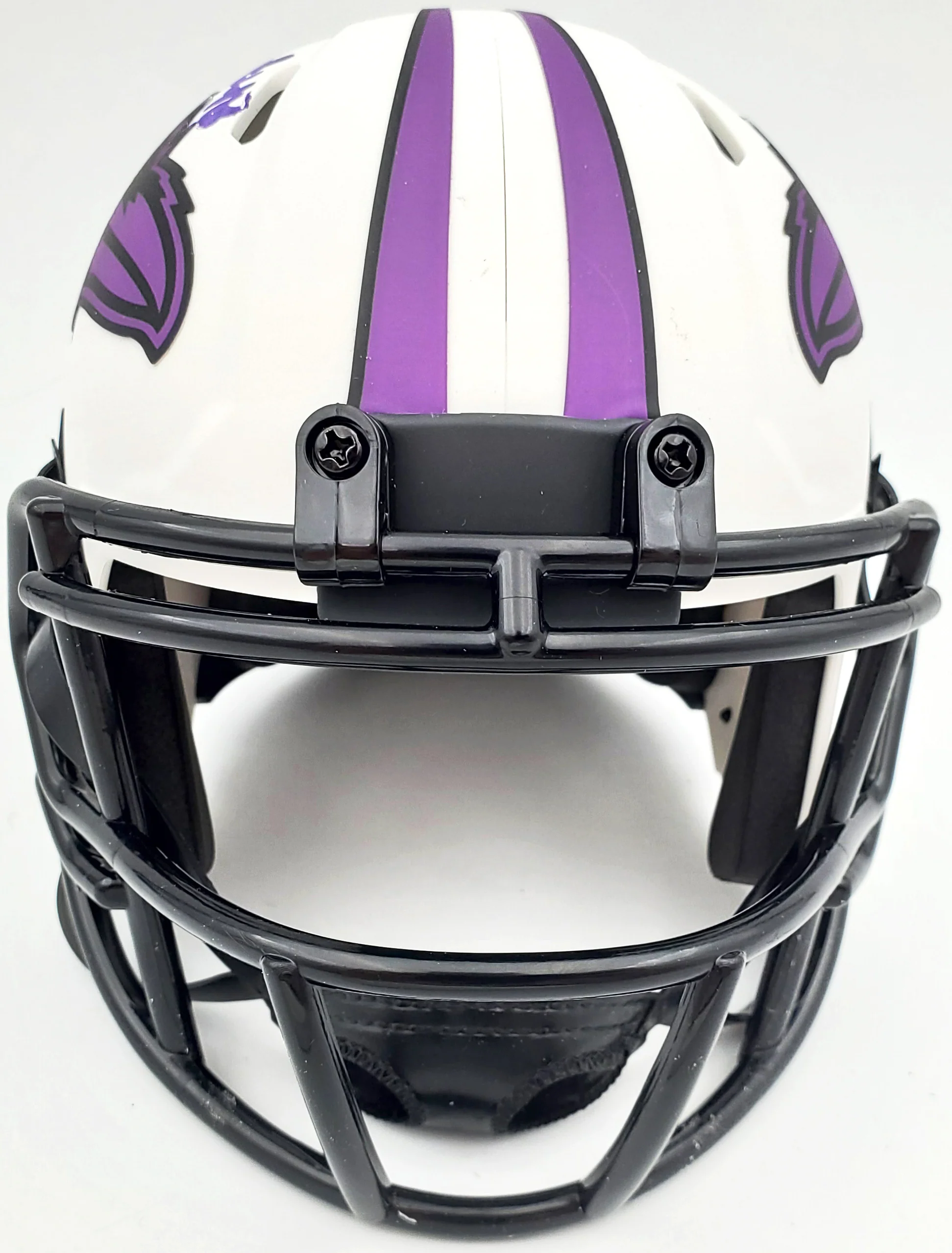 Patrick Queen Autographed Baltimore Ravens Lunar Eclipse White Mini Helmet Beckett BAS Stock #191550 - Image 5