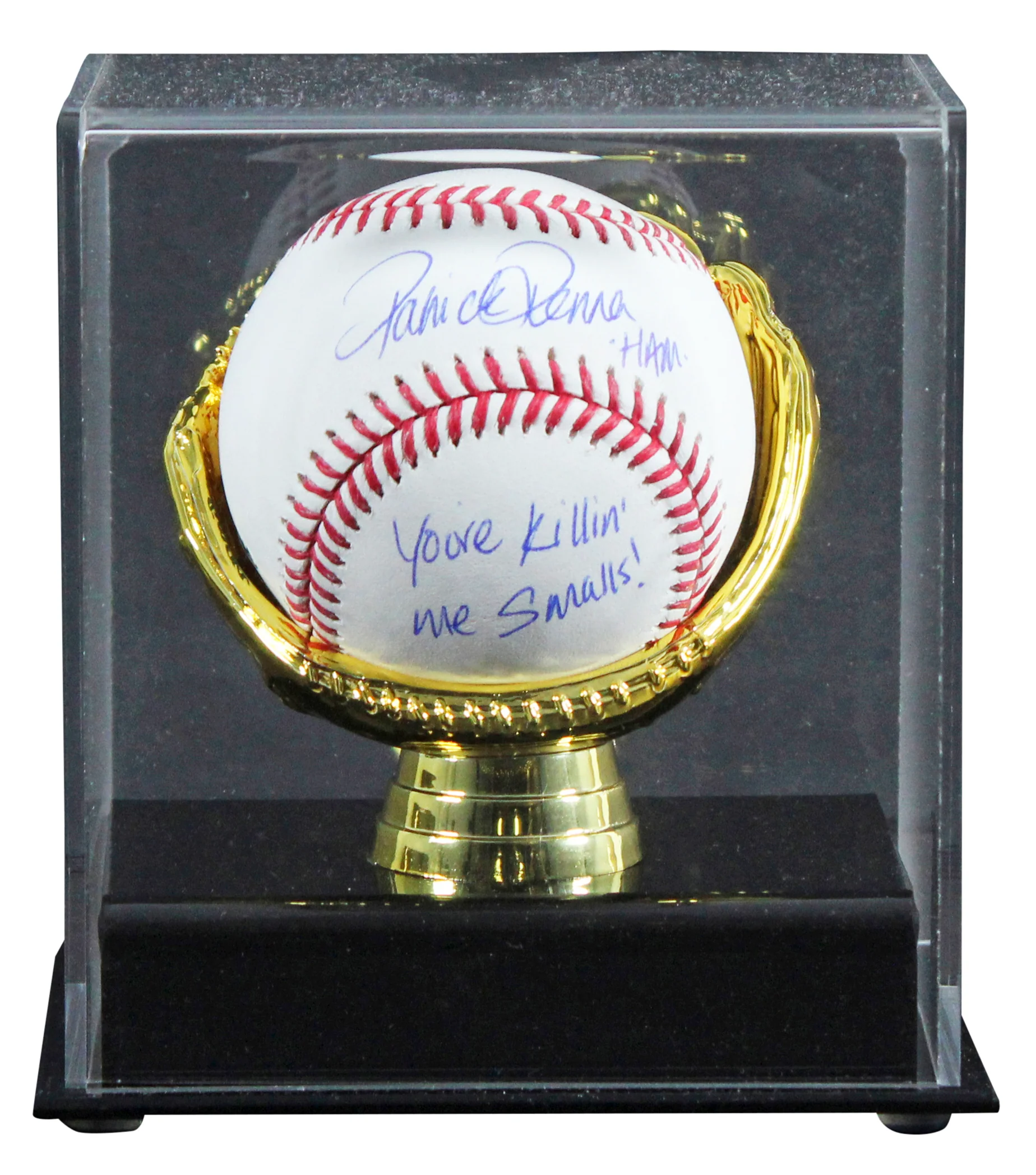 Patrick Renna The Sandlot "2x Insc" Authentic Signed Baseball W/ Case BAS Wit - Image 2