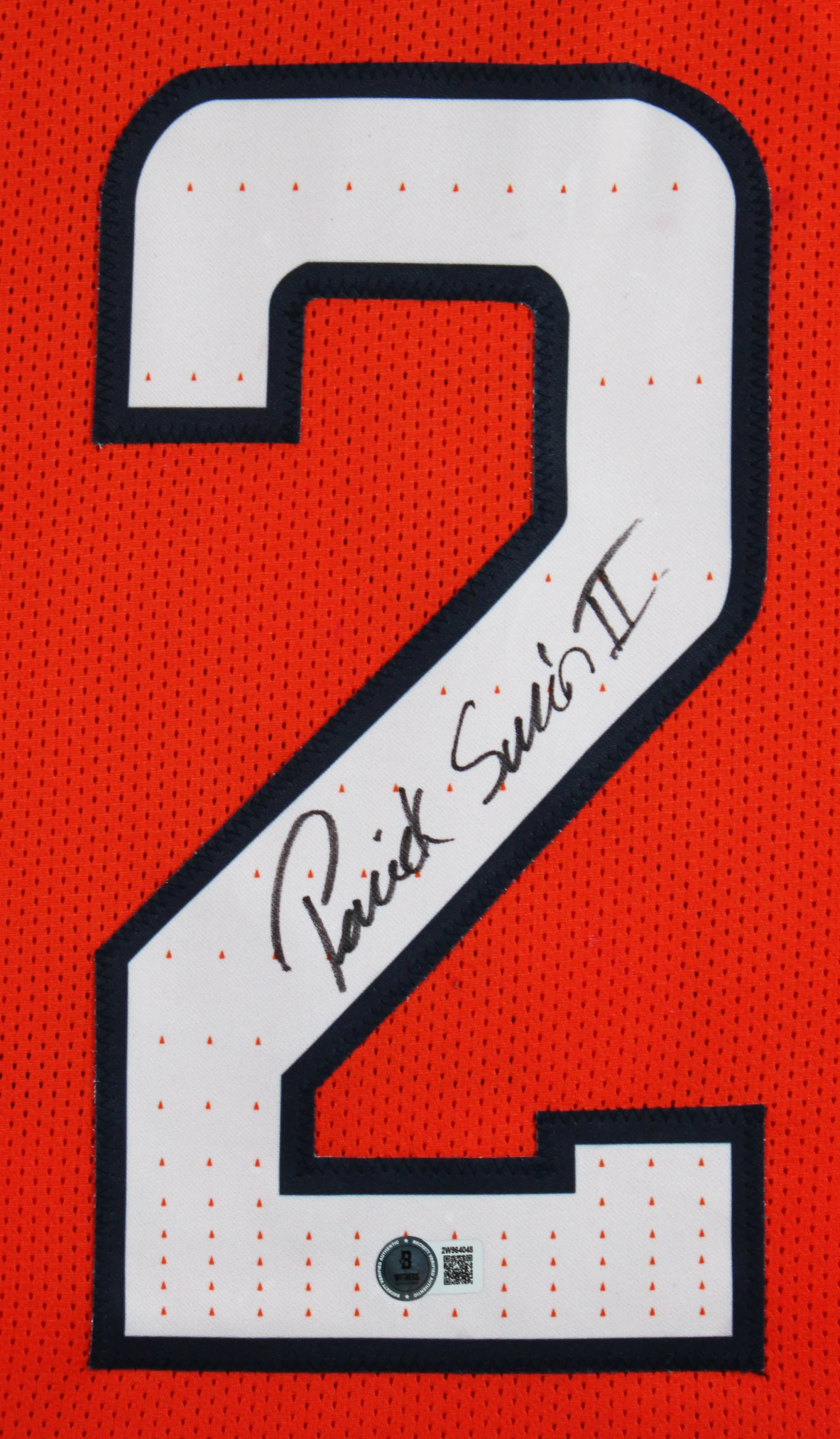 Patrick Surtain II Authentic Signed Orange Pro Style Framed Jersey BAS Witnessed - Image 3