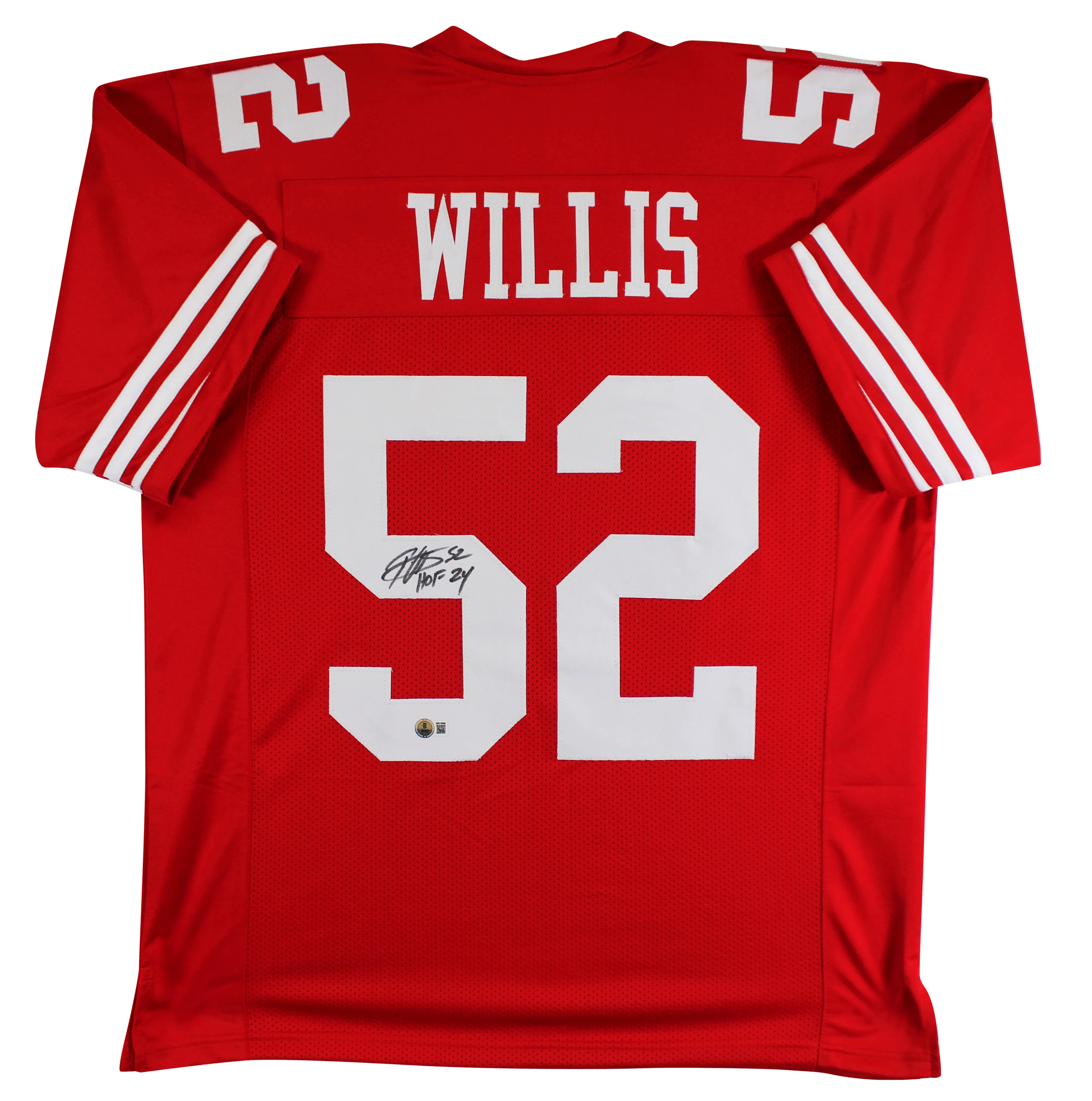Patrick Willis "HOF 24" Authentic Signed Red Pro Style Jersey BAS Witnessed 2 - Image 2