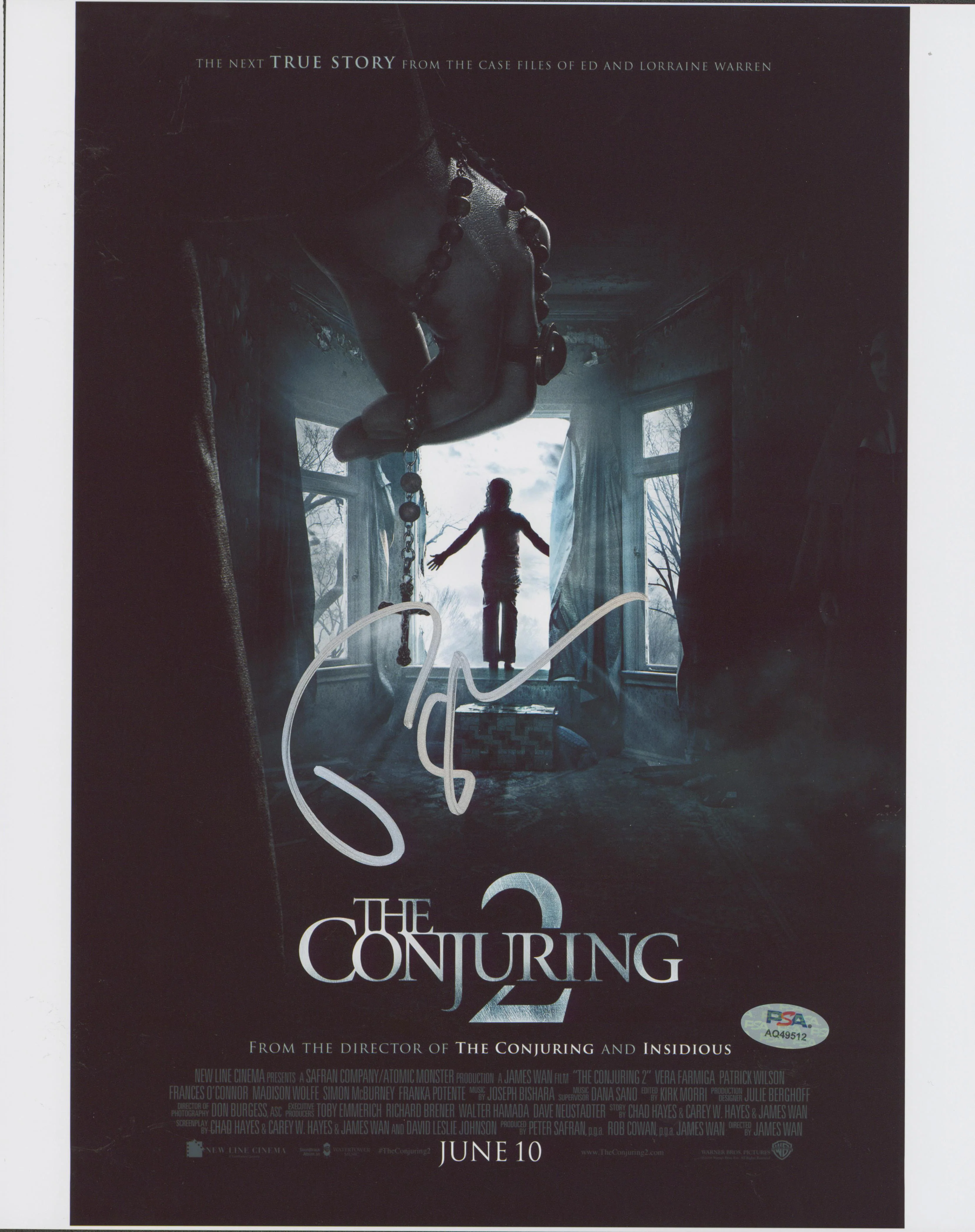 Patrick Wilson The Conjuring 2 Authentic Signed 11x14 Photo PSA/DNA #AQ49512 - Image 2