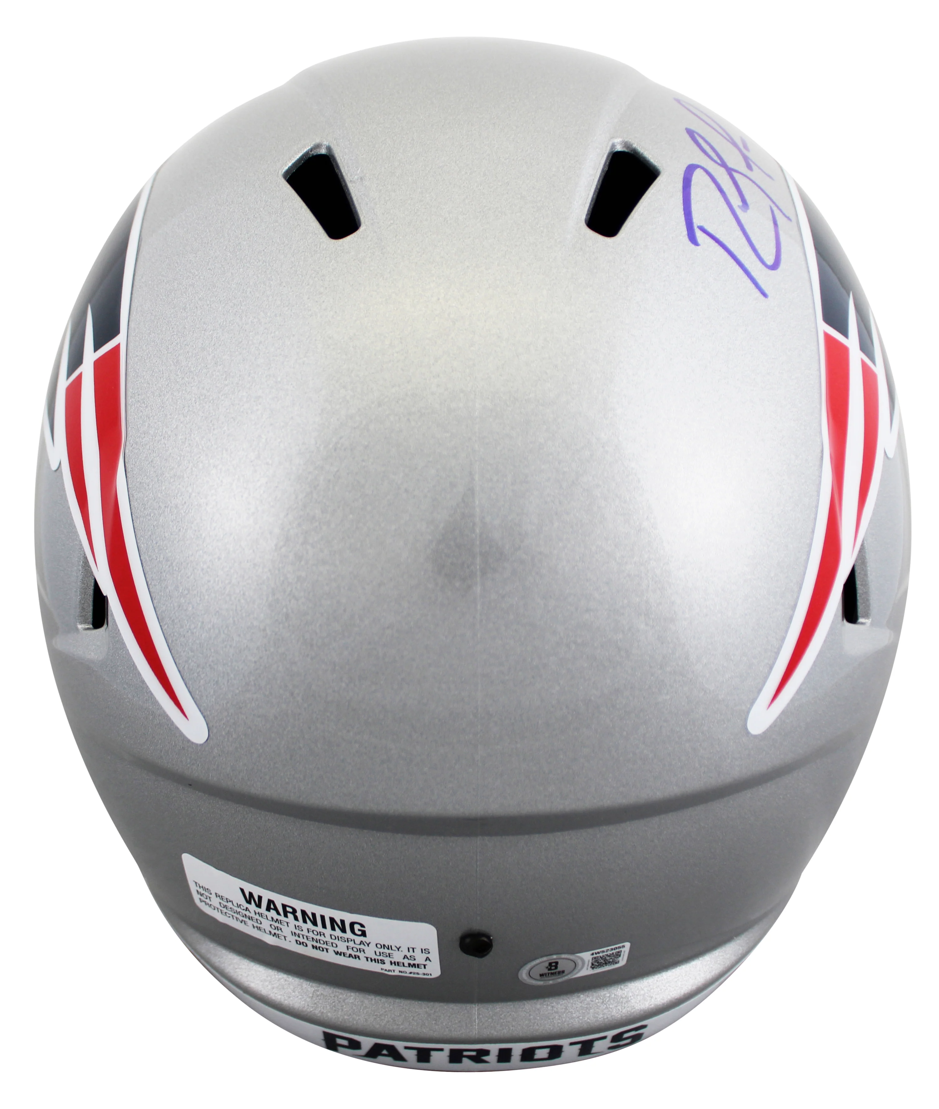 Patriots Randy Moss Signed Full Size Speed Rep Helmet W/ Case BAS Witnessed - Image 4