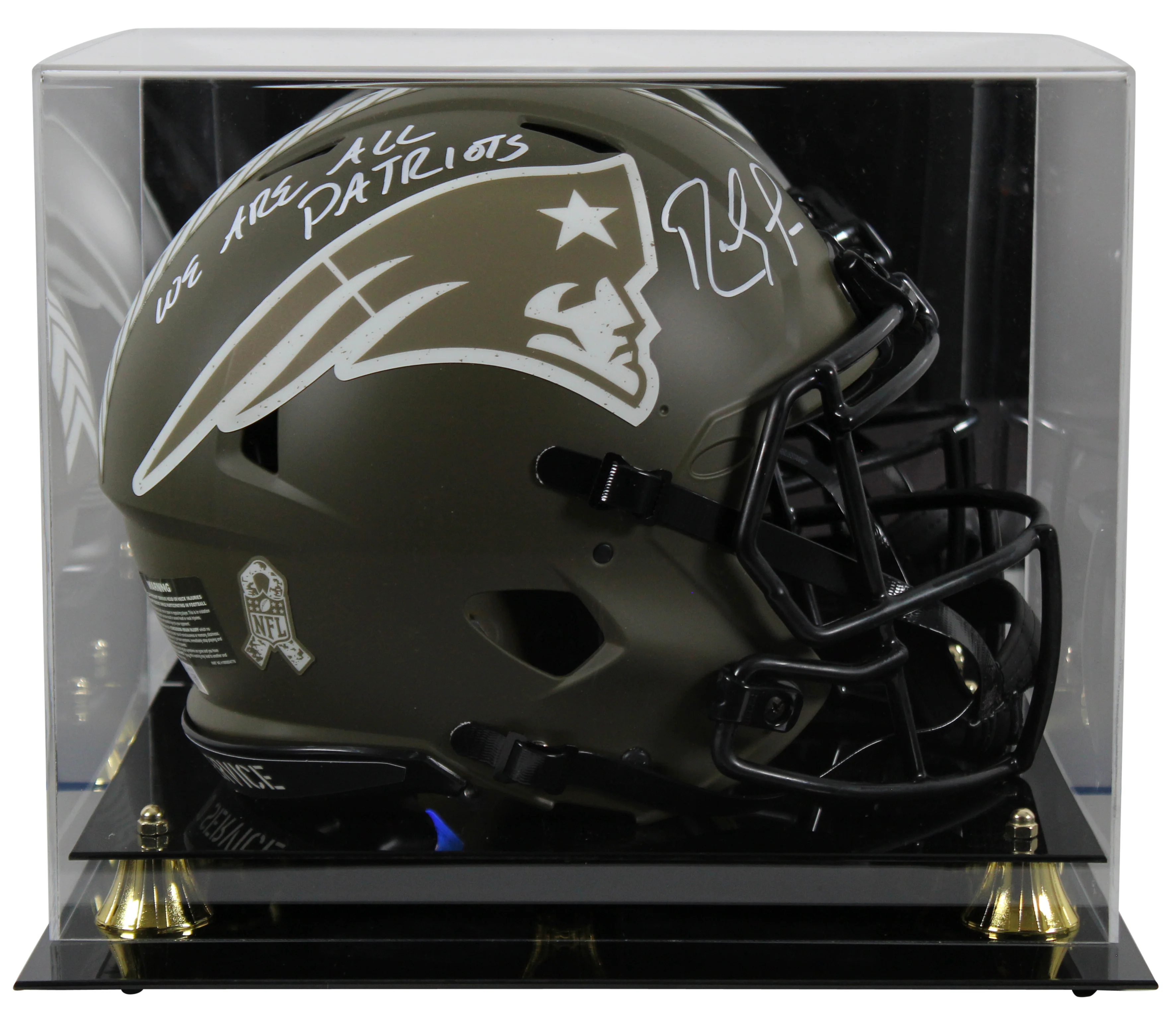 Patriots Randy Moss "WAAP" Signed STS F/S Speed Proline Helmet w/ case BAS - Image 2