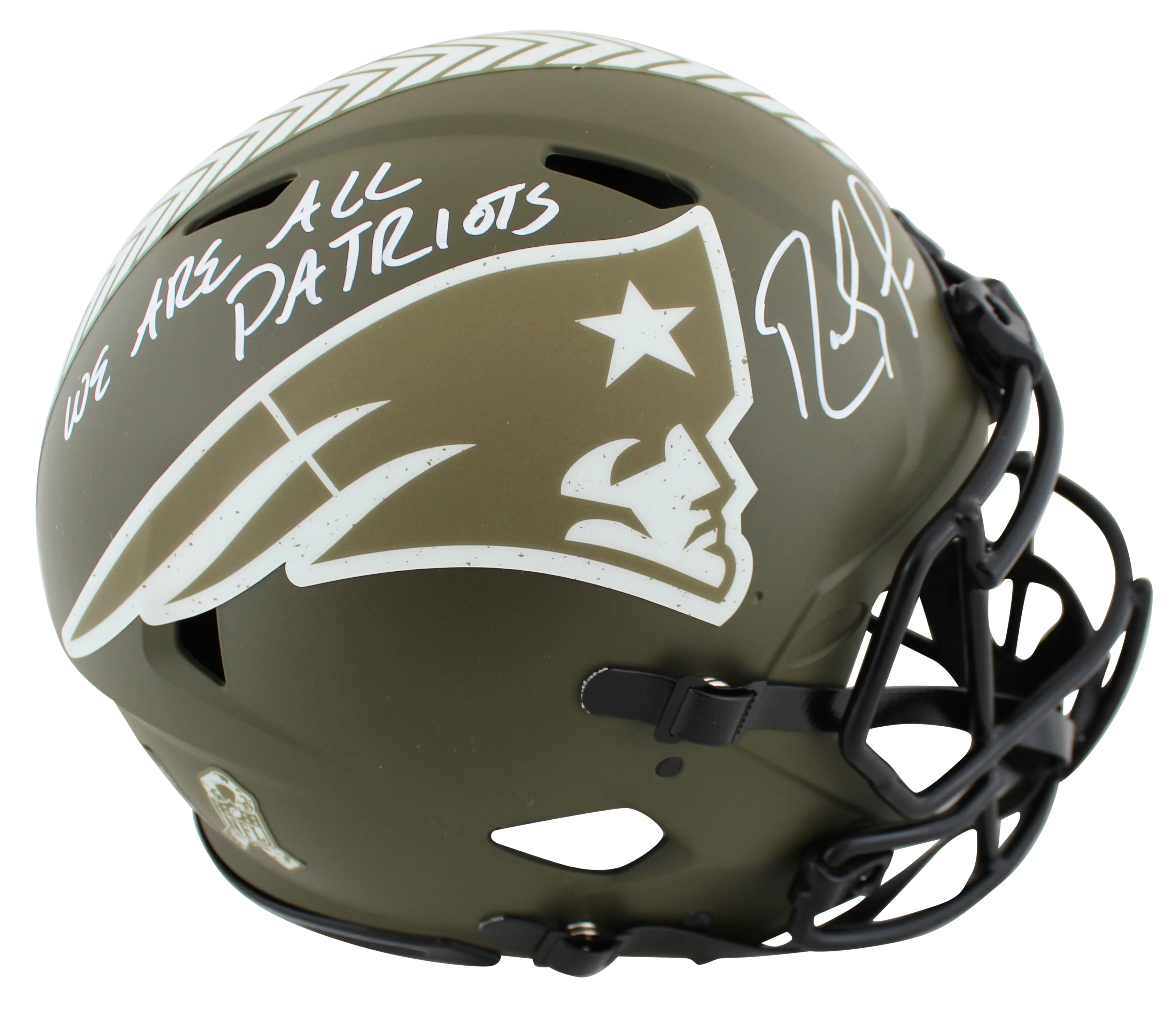 Patriots Randy Moss "WAAP" Signed STS F/S Speed Proline Helmet w/ case BAS - Image 3