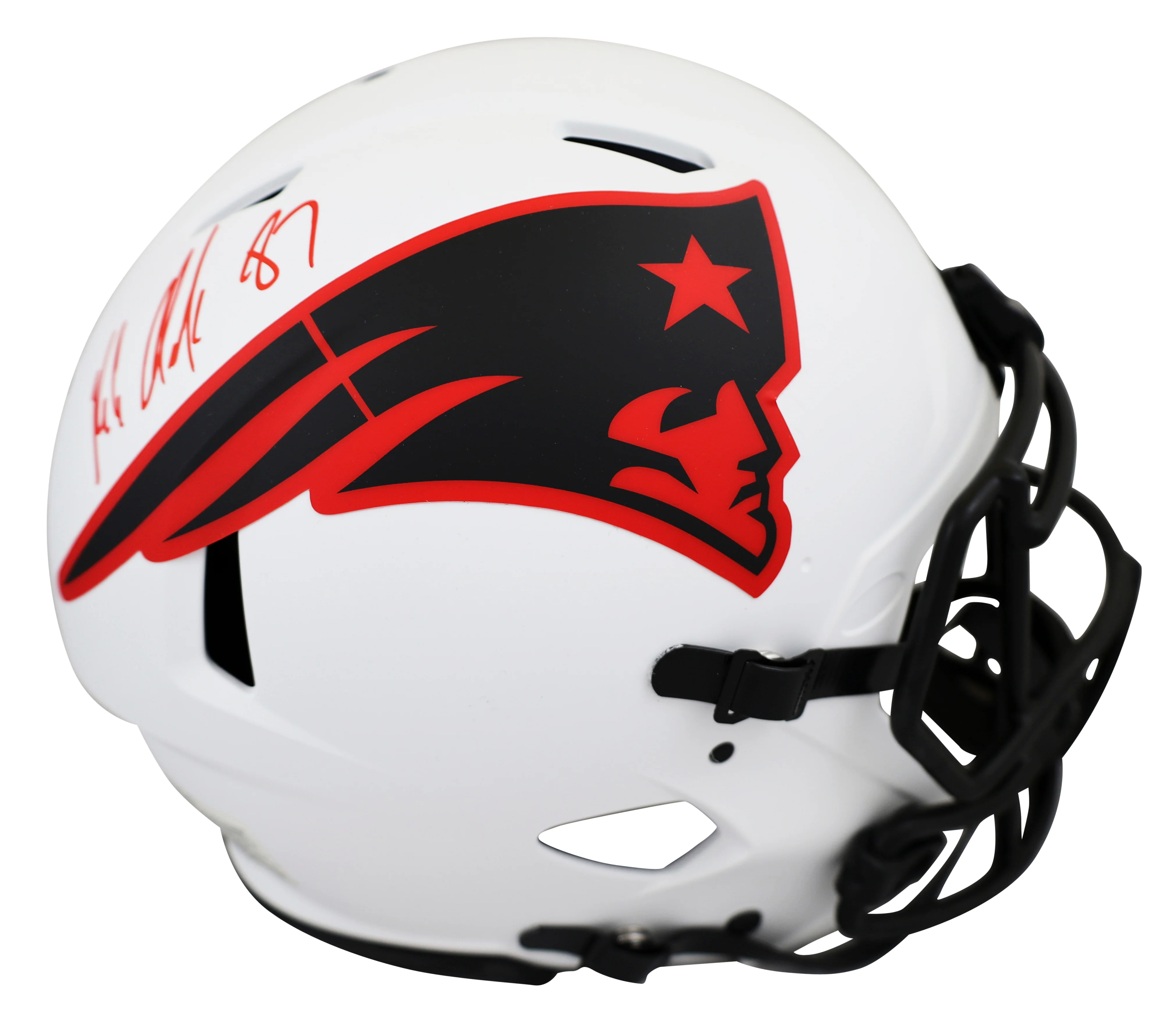 Patriots Rob Gronkowski Signed Lunar F/S Speed Proline Helmet W/ Case BAS Wit - Image 3