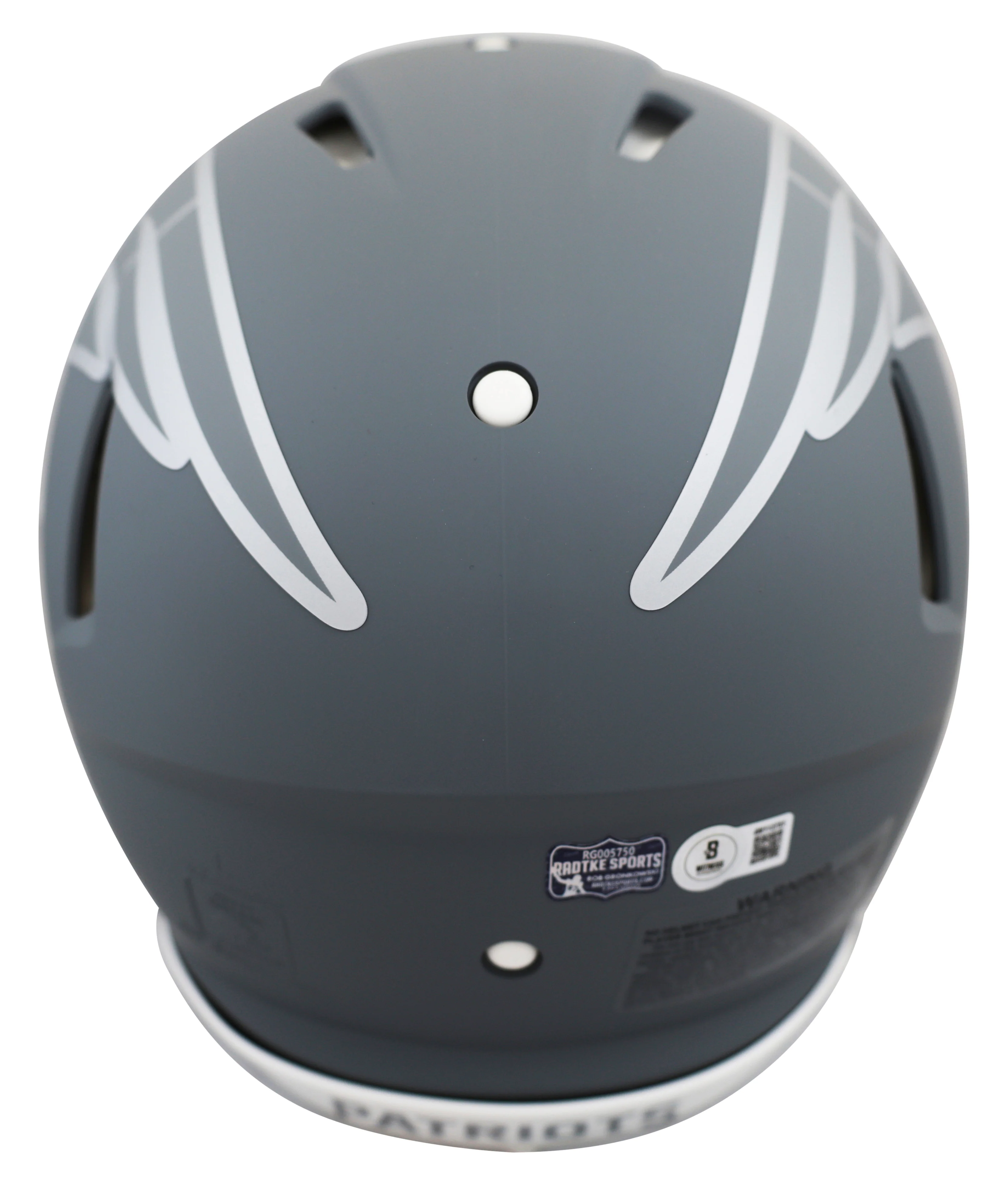 Patriots Rob Gronkowski Signed Slate F/S Speed Proline Helmet W/ Case BAS Wit - Image 4