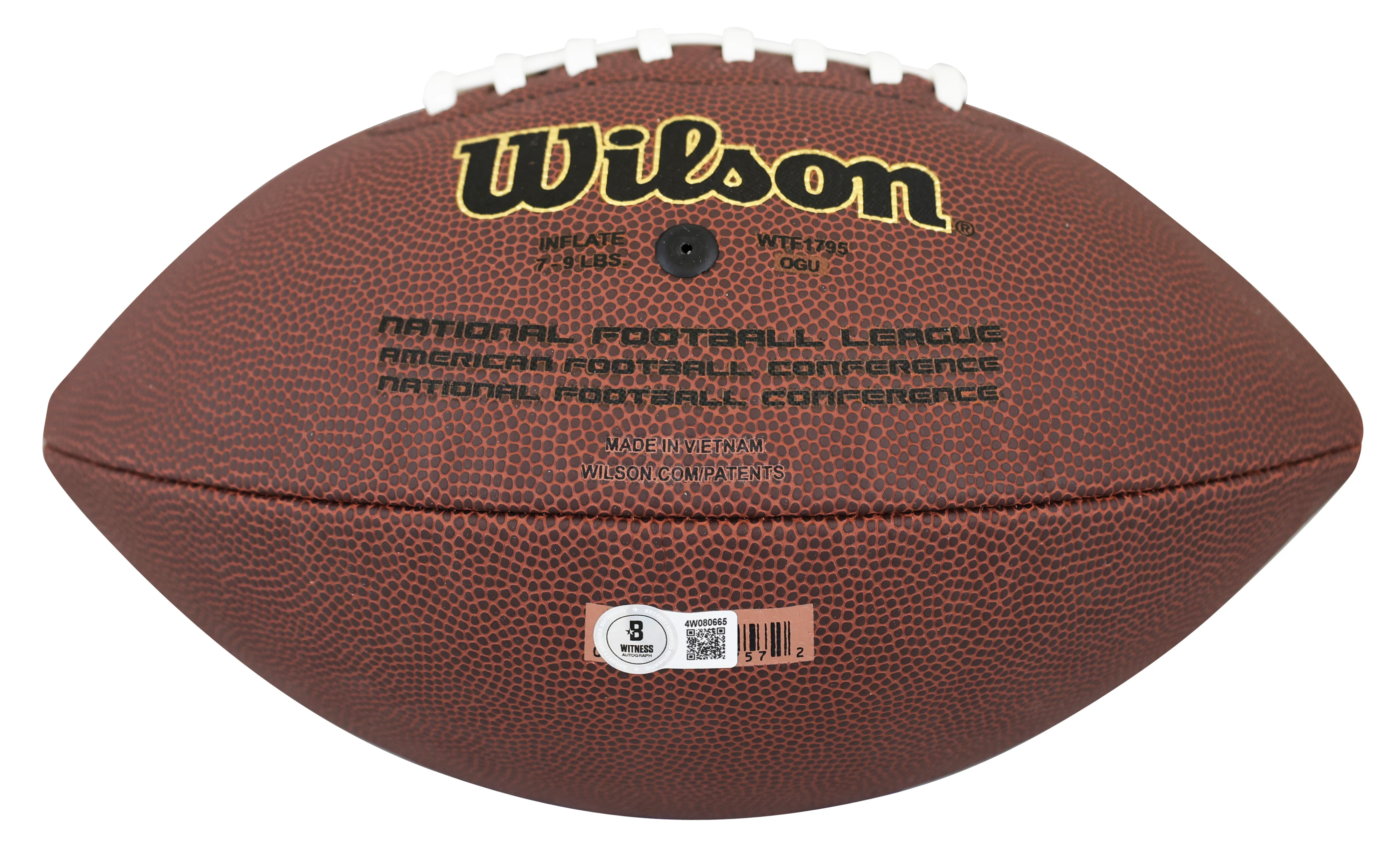 Patriots Ty Law "HOF 2019" Signed Wilson Super Grip Football W/ Case BAS Witness - Image 6