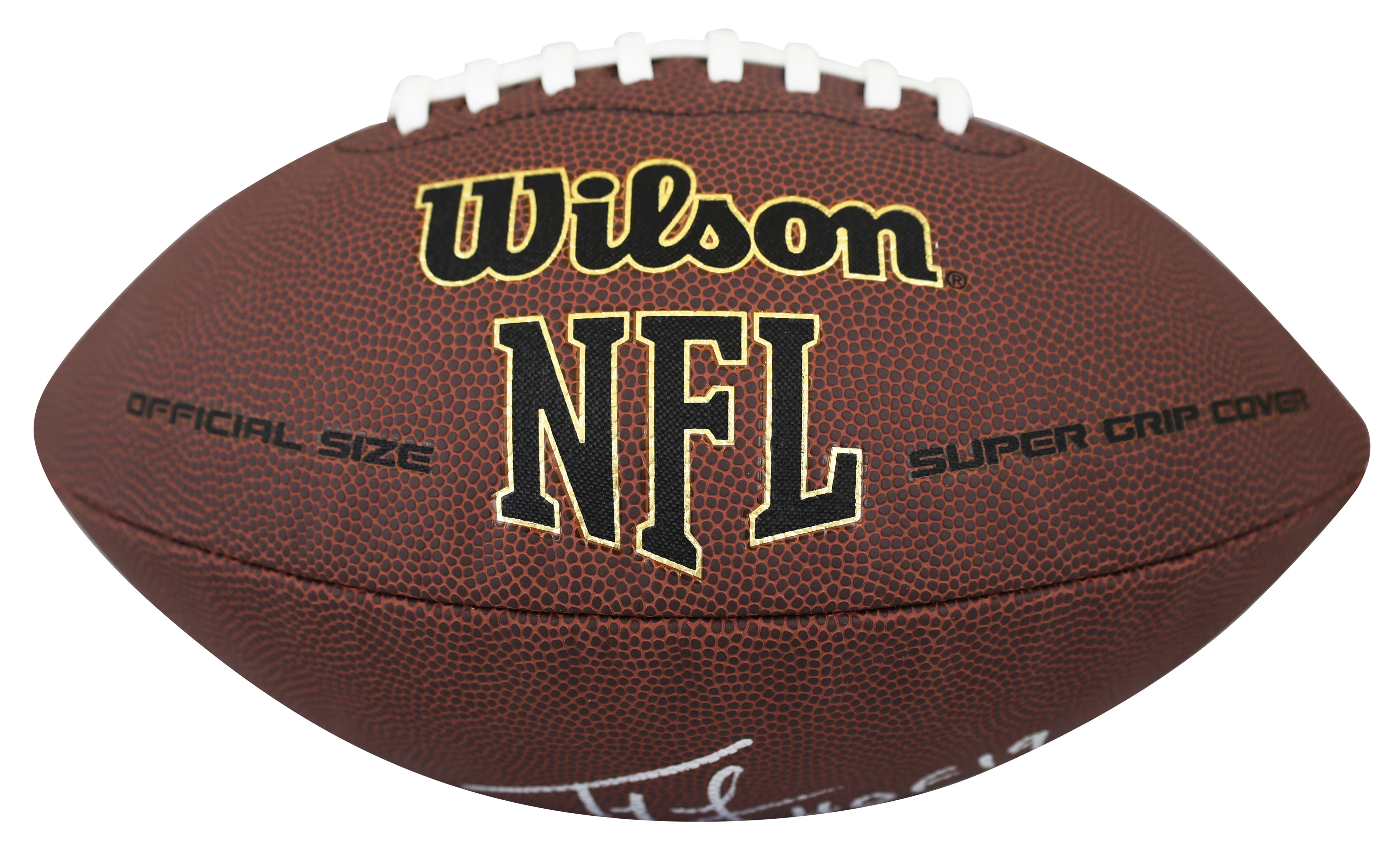 Patriots Ty Law "HOF 2019" Signed Wilson Super Grip Nfl Football BAS Witnessed - Image 4