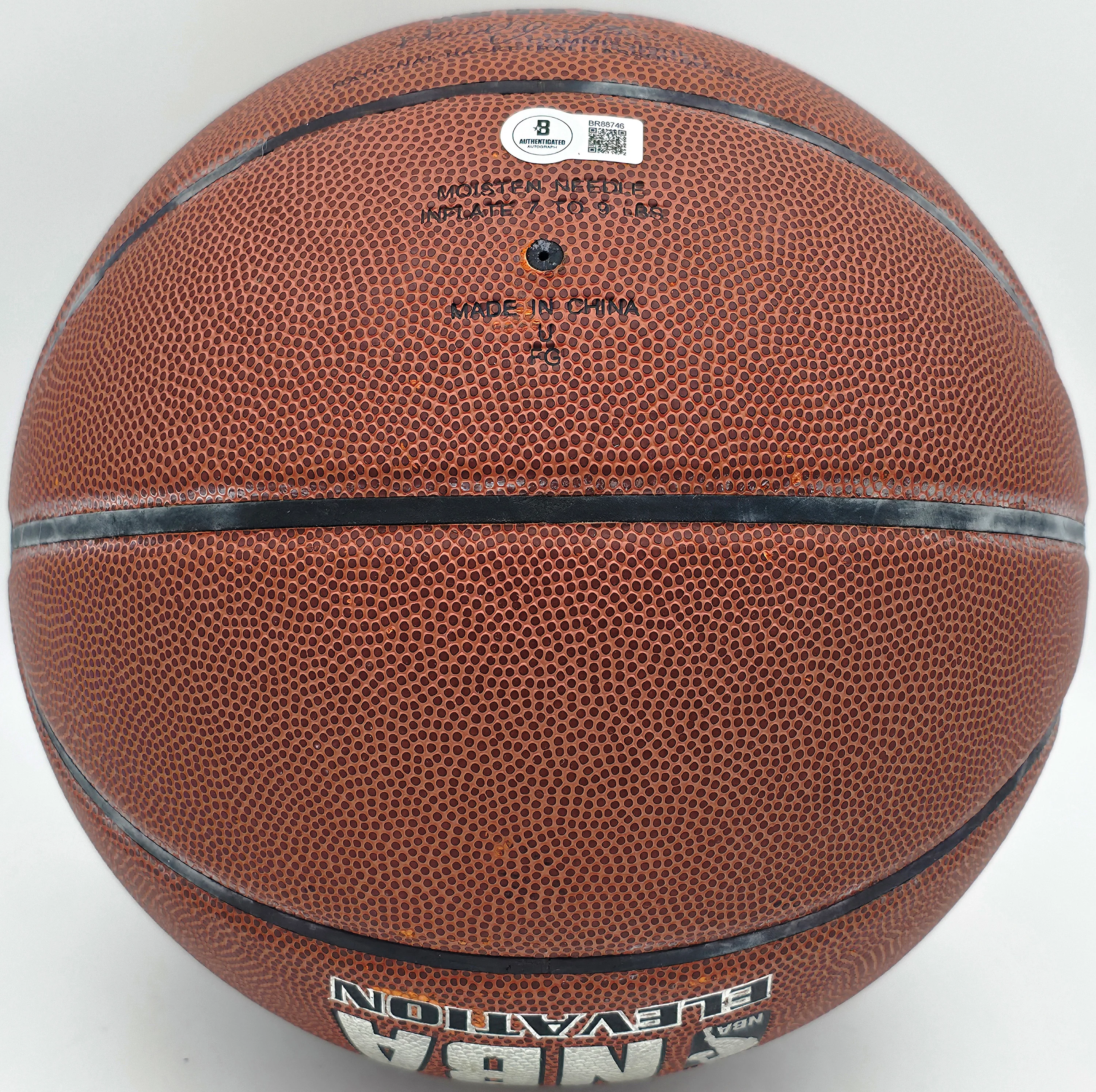 Paul Arizin Autographed Spalding Leather Basketball Philadelphia Warriors "#11 Phila. Warriors" Beckett BAS QR #BR88746 - Image 5