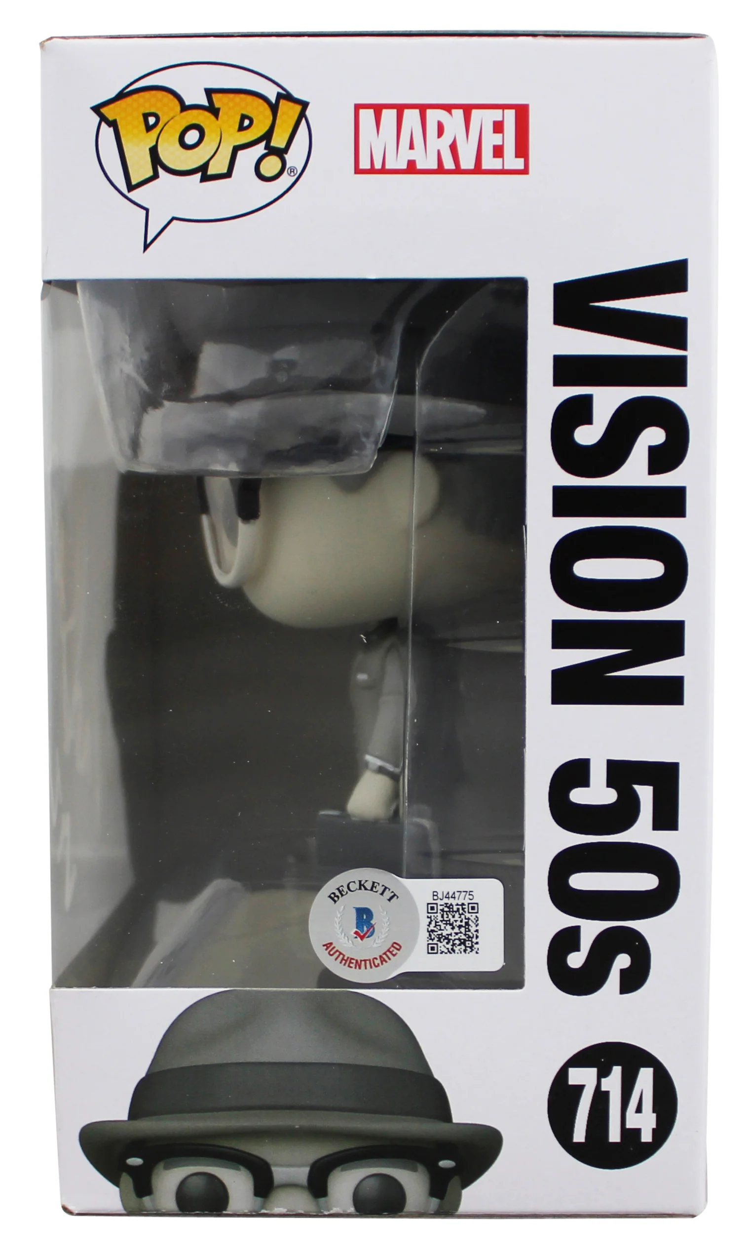 Paul Bettany WandaVision "Viz" Signed Vision #714 Funko Pop Figure BAS #BJ44775 - Image 4