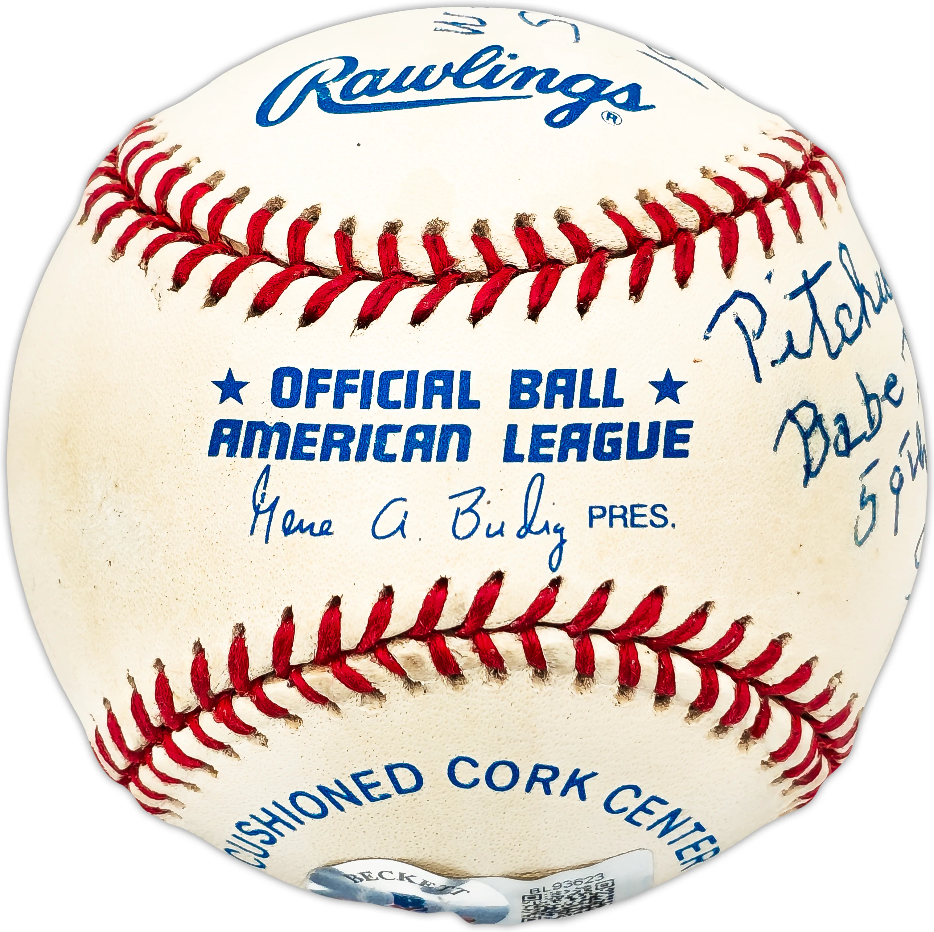 Paul Hopkins Autographed Official AL Baseball Washington Senators "Pitched Babe Ruth's 59th HR 9/29/27" Beckett BAS QR #BL93623 - Image 4