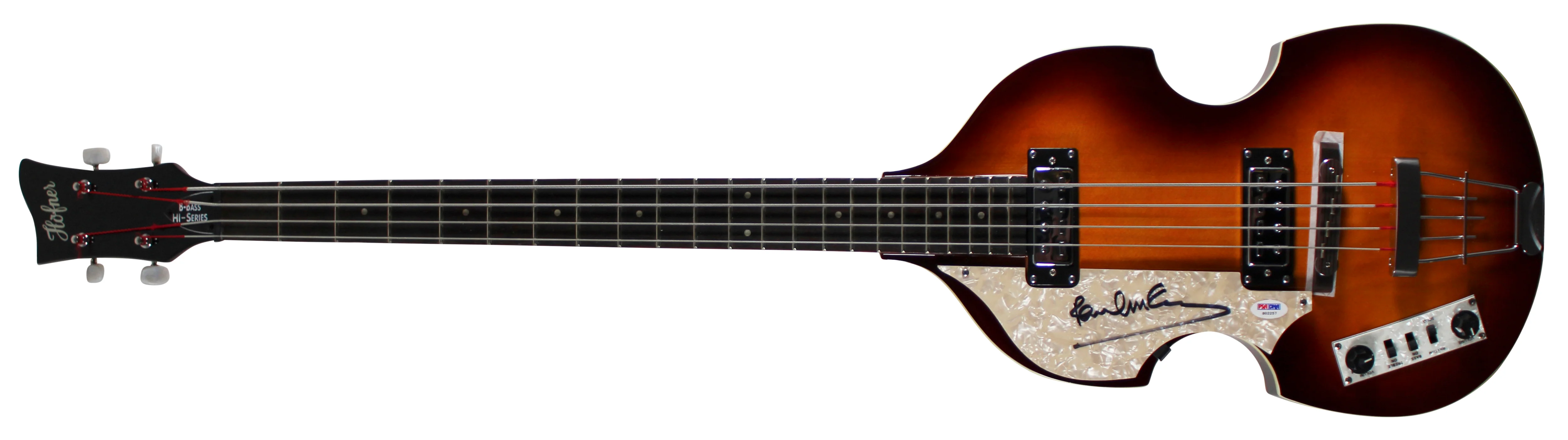 Paul McCartney The Beatles Signed Left Handed Hofner Violin Bass Guitar PSA/DNA - Image 4