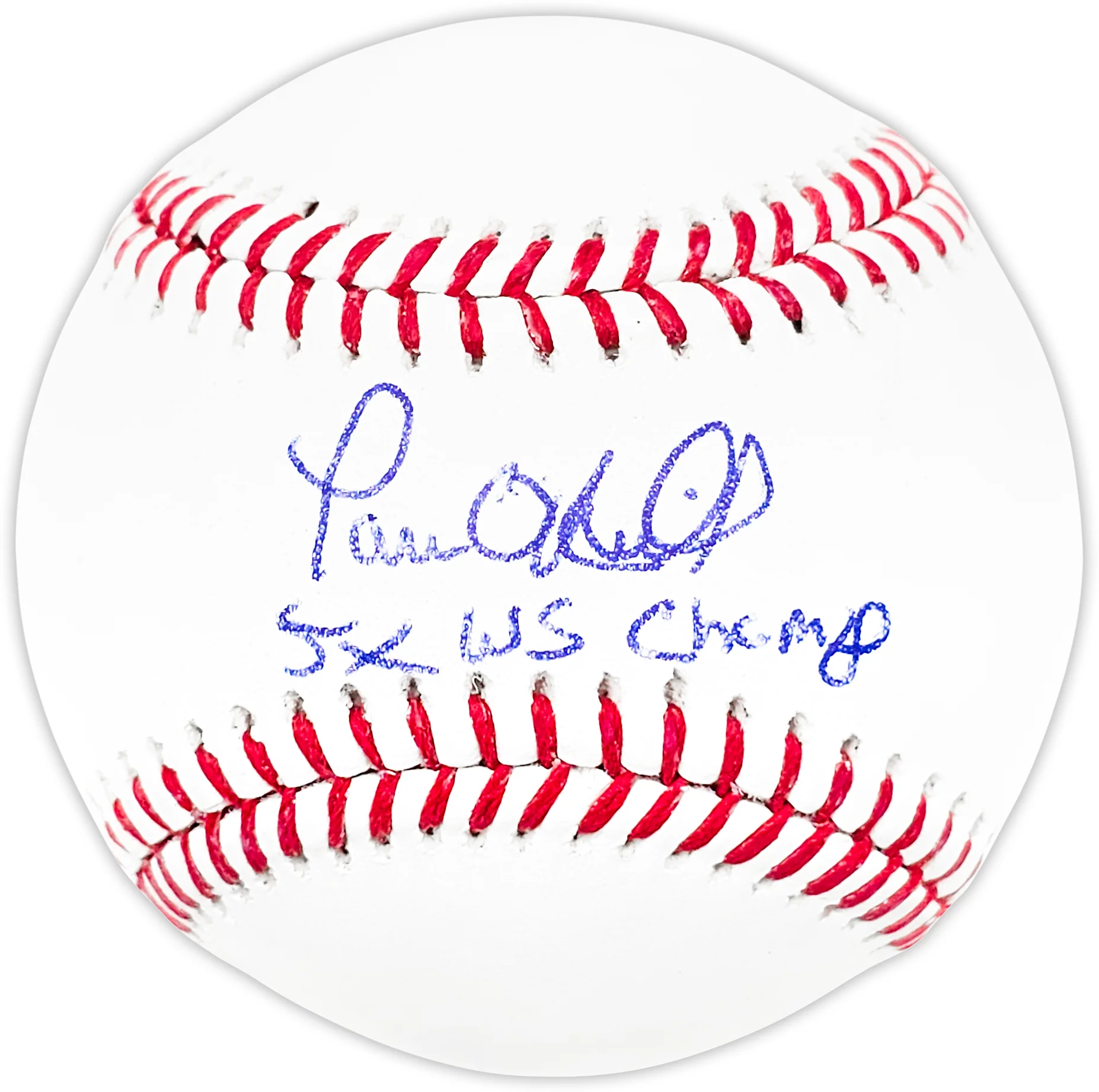 Paul O'Neill Autographed Official MLB Baseball New York Yankees "5x WS Champs" Beckett BAS Witness Stock #212675 - Image 2