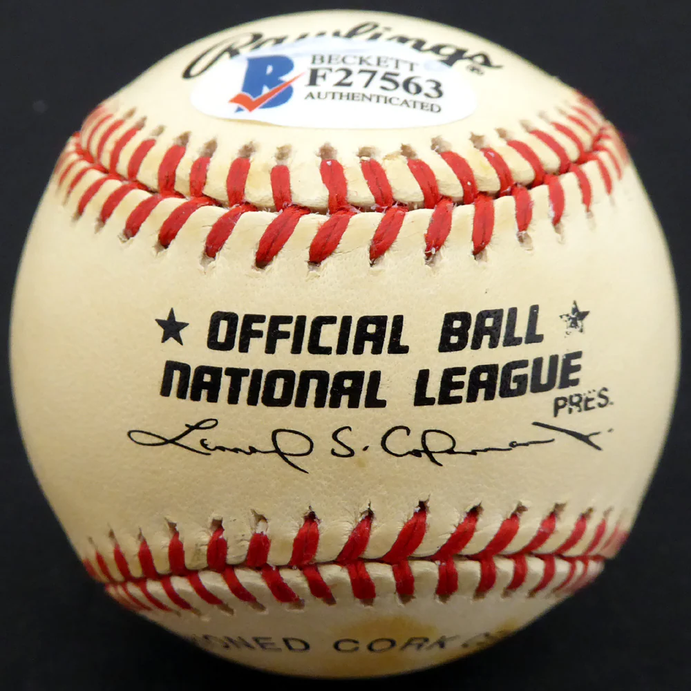 Paul Smith Autographed Official NL Baseball Pittsburgh Pirates, Chicago Cubs Beckett BAS #F27563 - Image 2
