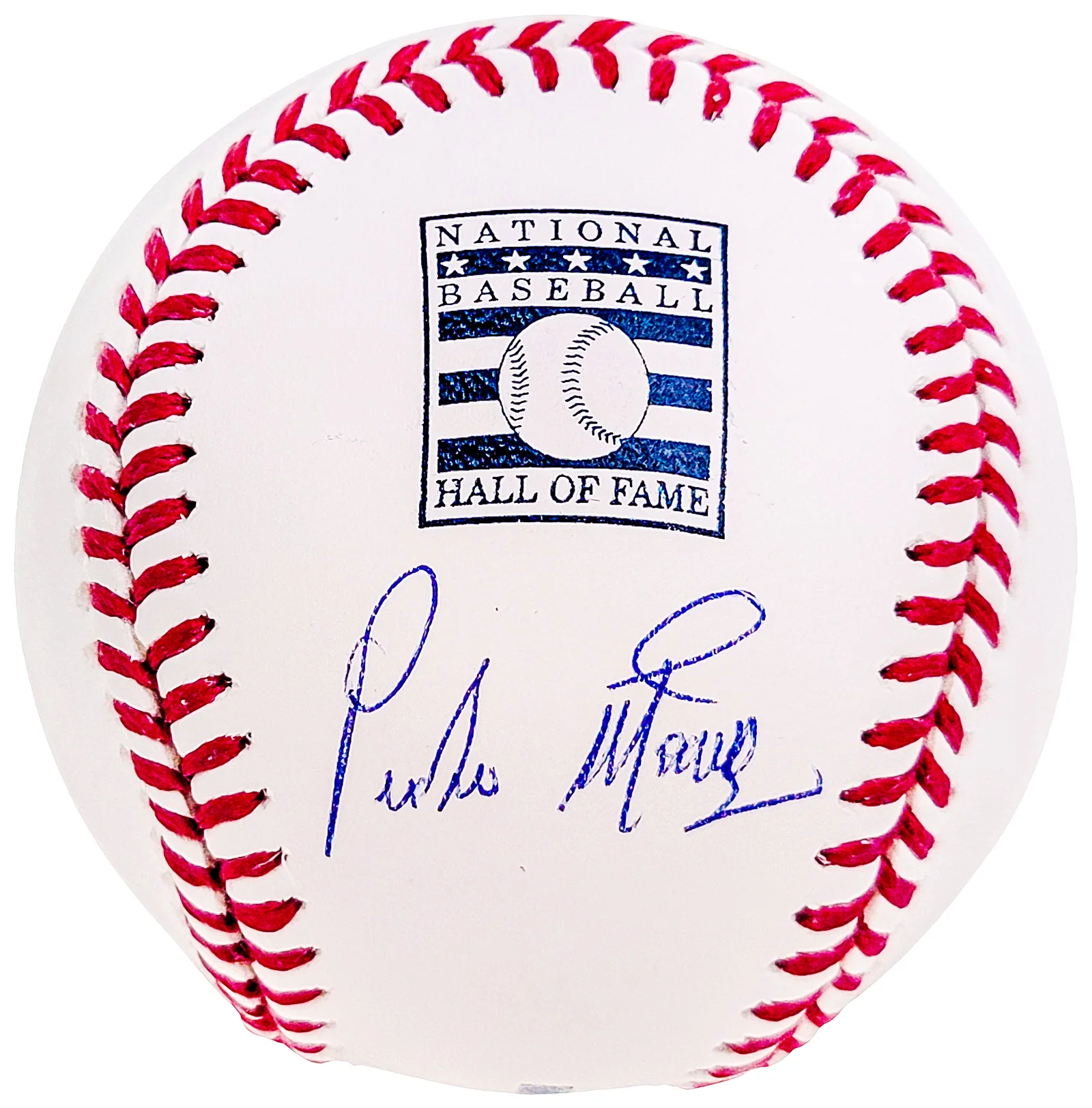 Pedro Martinez Autographed Official Hall of Fame HOF Logo Baseball Boston Red Sox Beckett BAS Witness Stock #211749 - Image 2