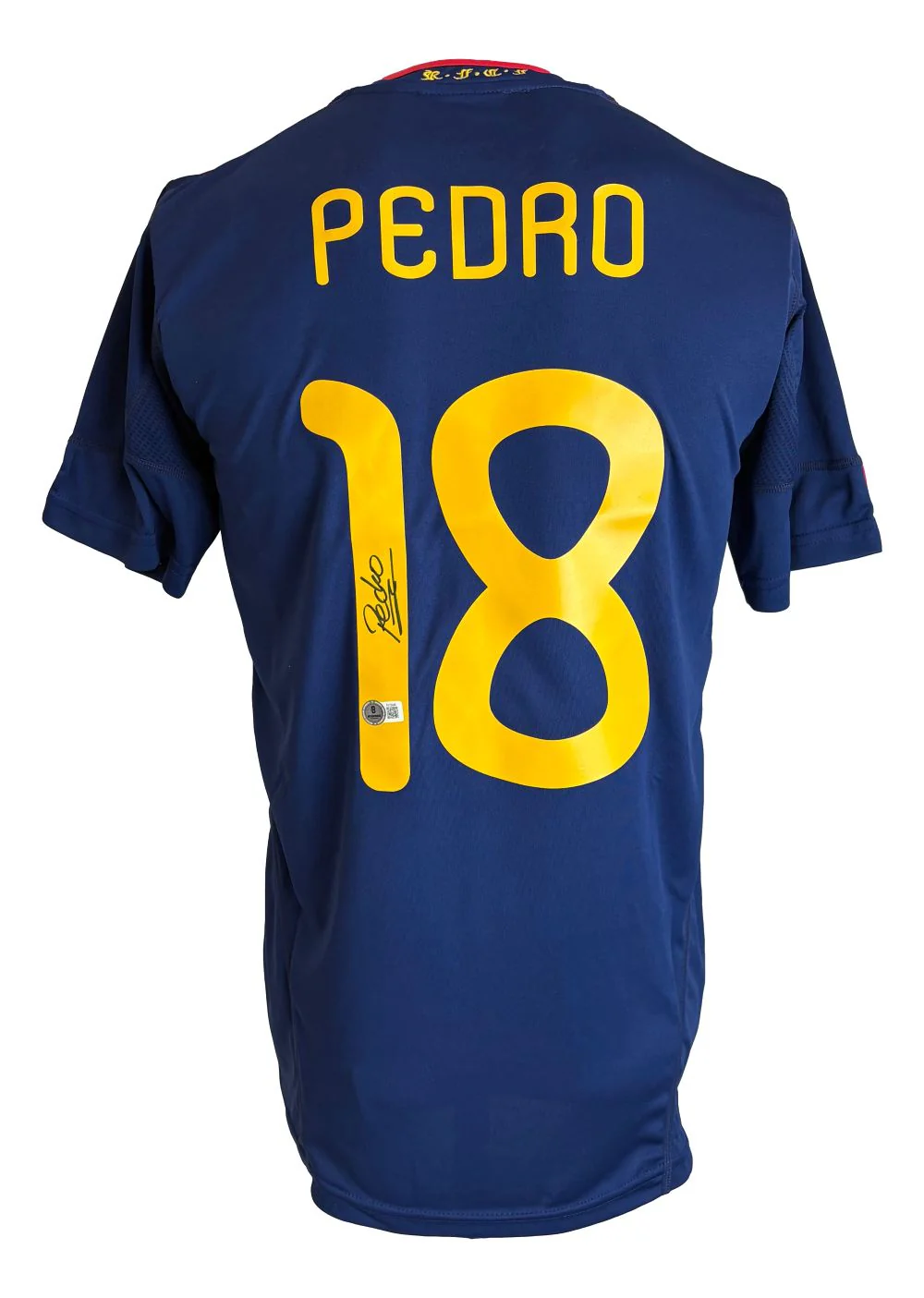 Pedro Signed Spain 2010 Adidas Soccer Jersey BAS
