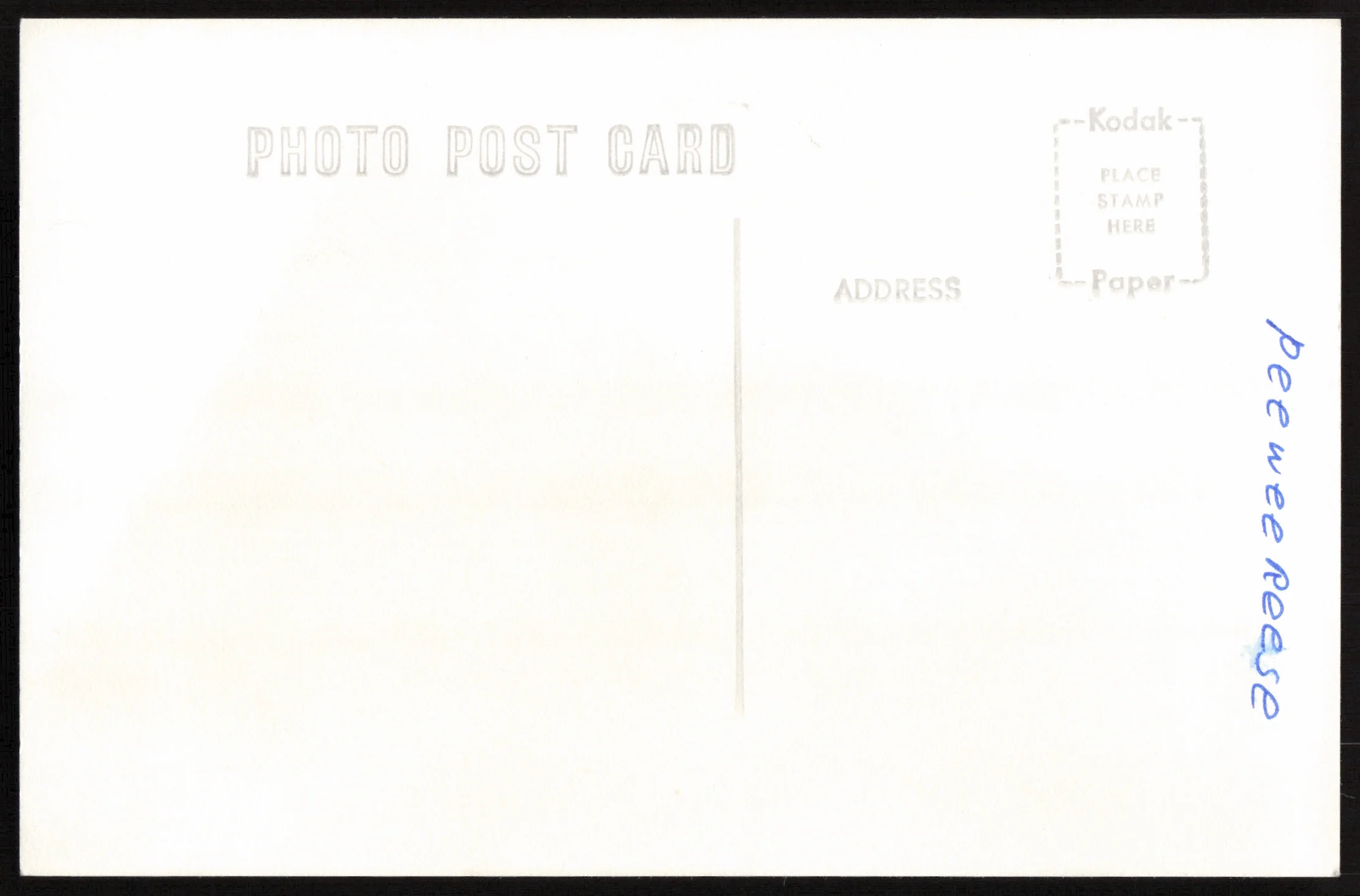Pee Wee Reese Autographed 3.5x5.5 Postcard Brooklyn Dodgers SKU #260135 - Image 2