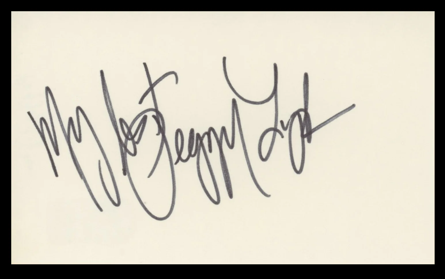 Peggy Lipton The Mod Squad My Best Authentic Signed 3x5 Index Card BAS #BV59031 - Image 2