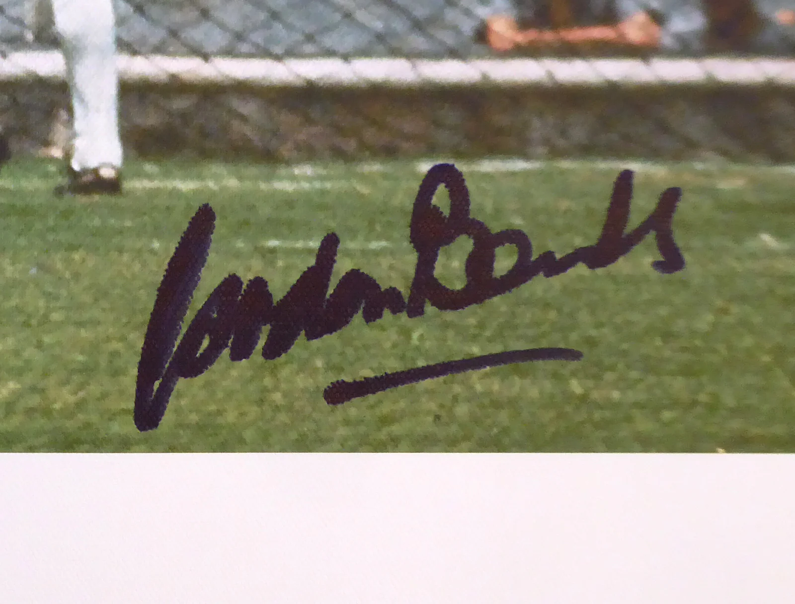 Pele & Gordon Banks Autographed Framed 20x30 Canvas Photo "The Greatest Save" 1970 World Cup Beckett BAS Stock #177858 - Image 4