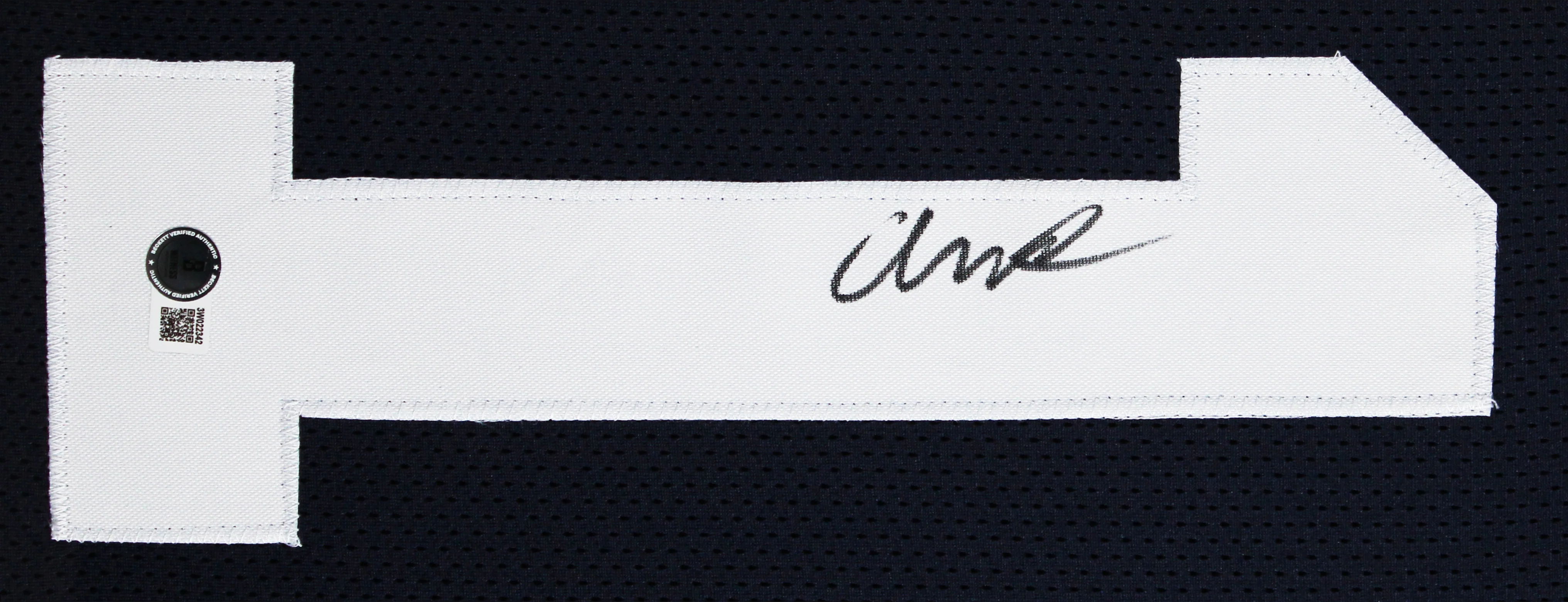 Penn State Abdul Carter Signed Navy Blue Pro Style Framed Jersey BAS Witnessed - Image 3
