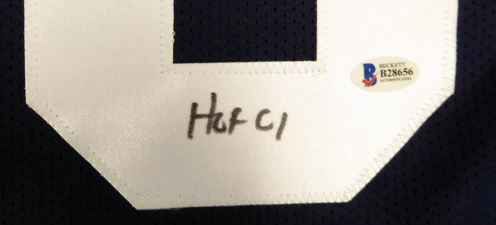 Penn State Nittany Lions Mike Munchak Autographed Blue Jersey Beckett BAS Stock #114984 - Image 4
