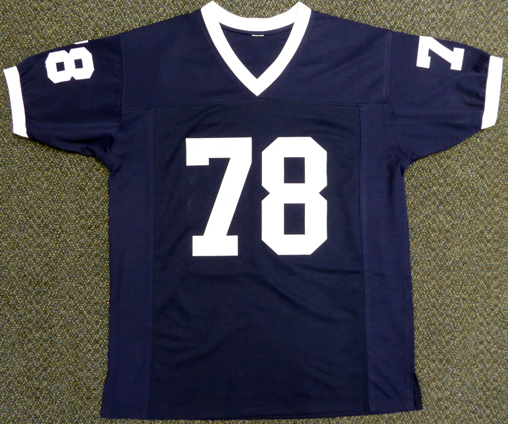 Penn State Nittany Lions Mike Munchak Autographed Blue Jersey Beckett BAS Stock #114984 - Image 5