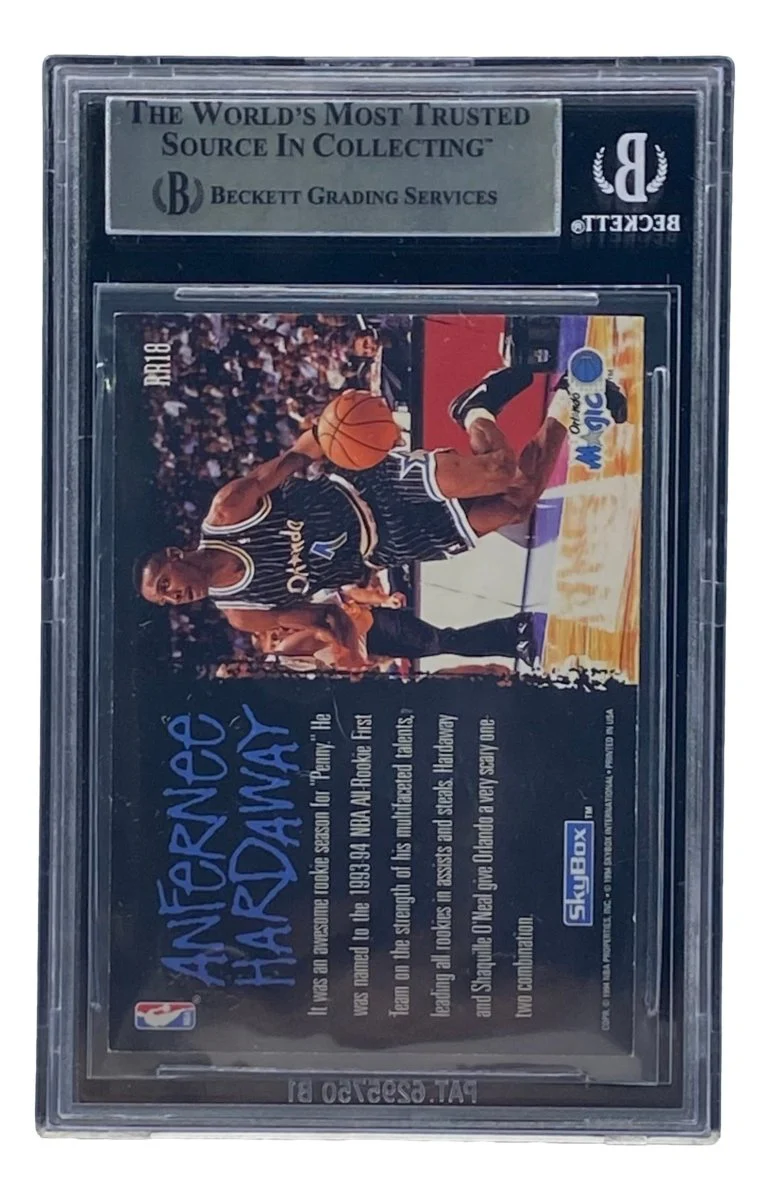 Penny Hardaway Signed Slabbed Orlando Magic 1994-95 SkyBox Premium #RR18 BAS - Image 2