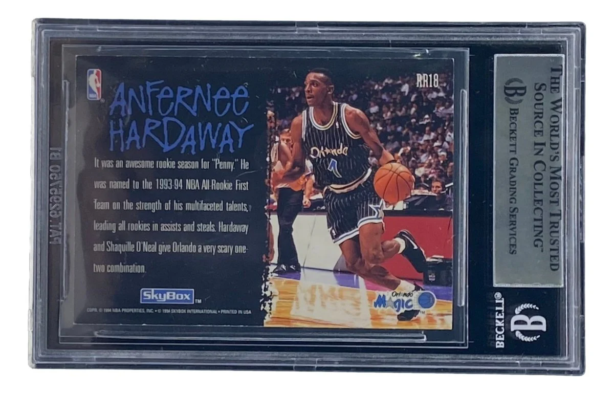 Penny Hardaway Signed Slabbed Orlando Magic 1994-95 SkyBox Premium #RR18 BAS - Image 3