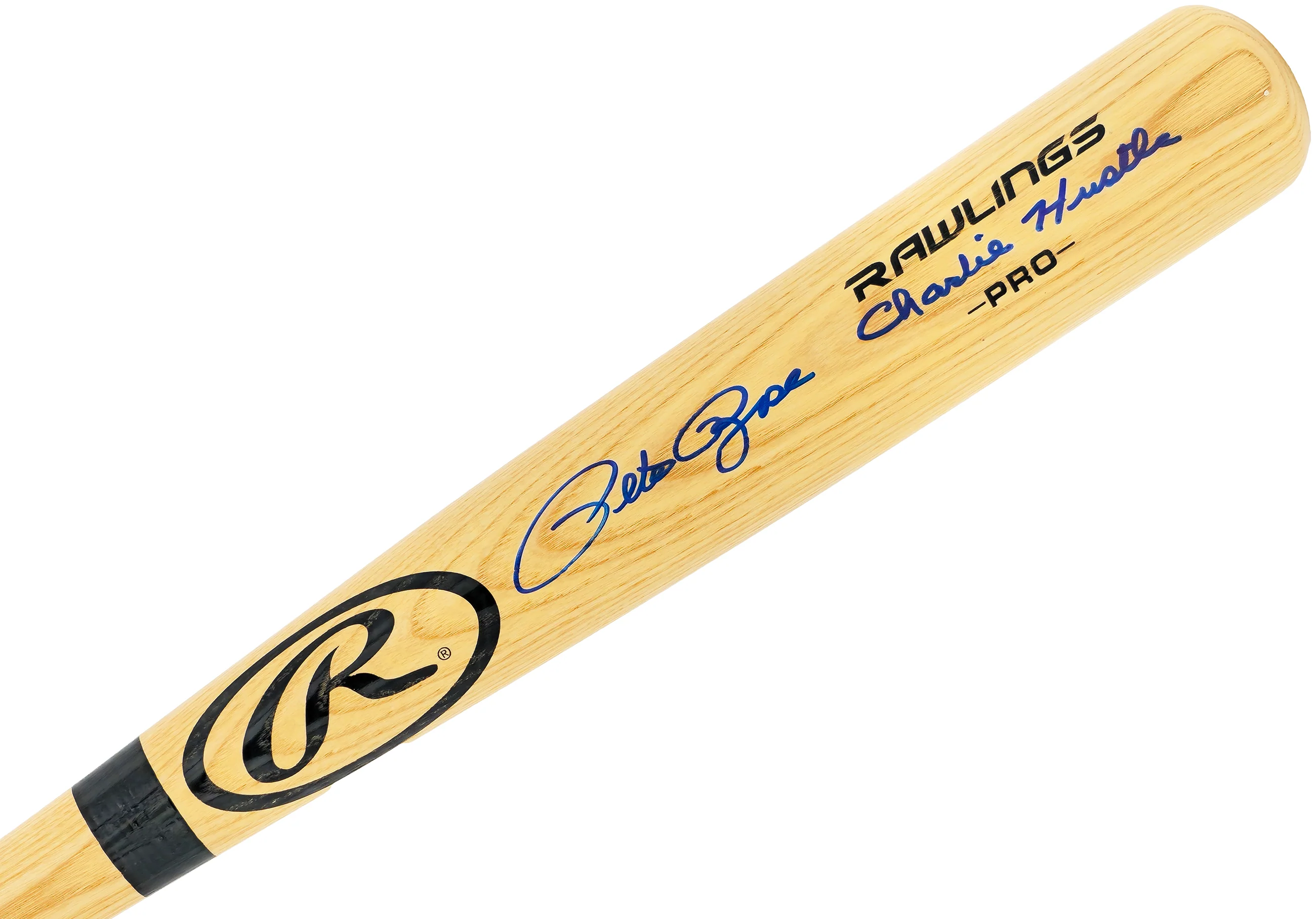 Pete Rose Autographed Blonde Rawlings Pro Baseball Bat Cincinnati Reds "Charlie Hustle" PR Holo Stock #228084 - Image 2