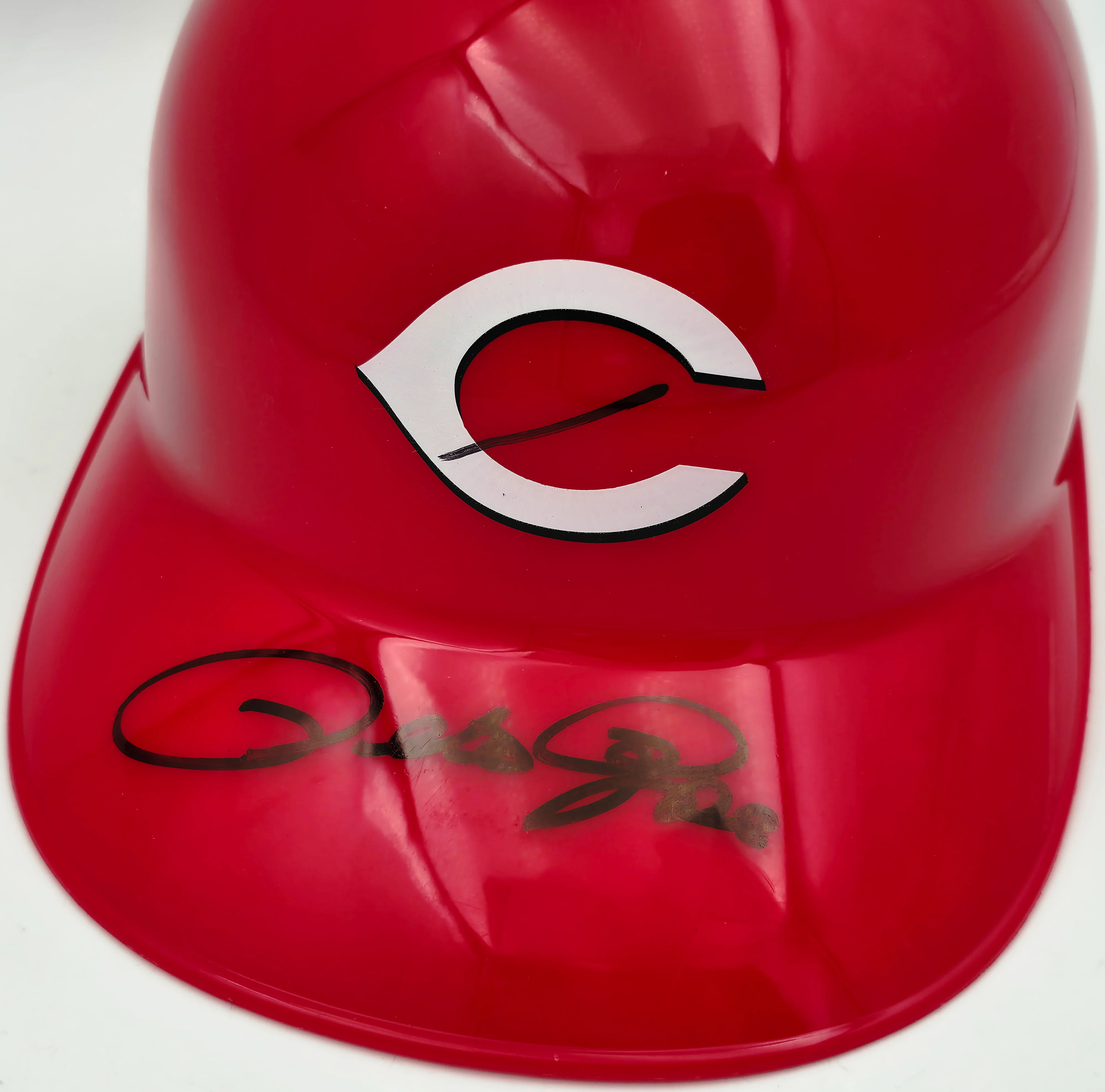 Pete Rose Autographed Cincinnati Reds Red Batting Helmet PR Holo SKU #258024 - Image 2