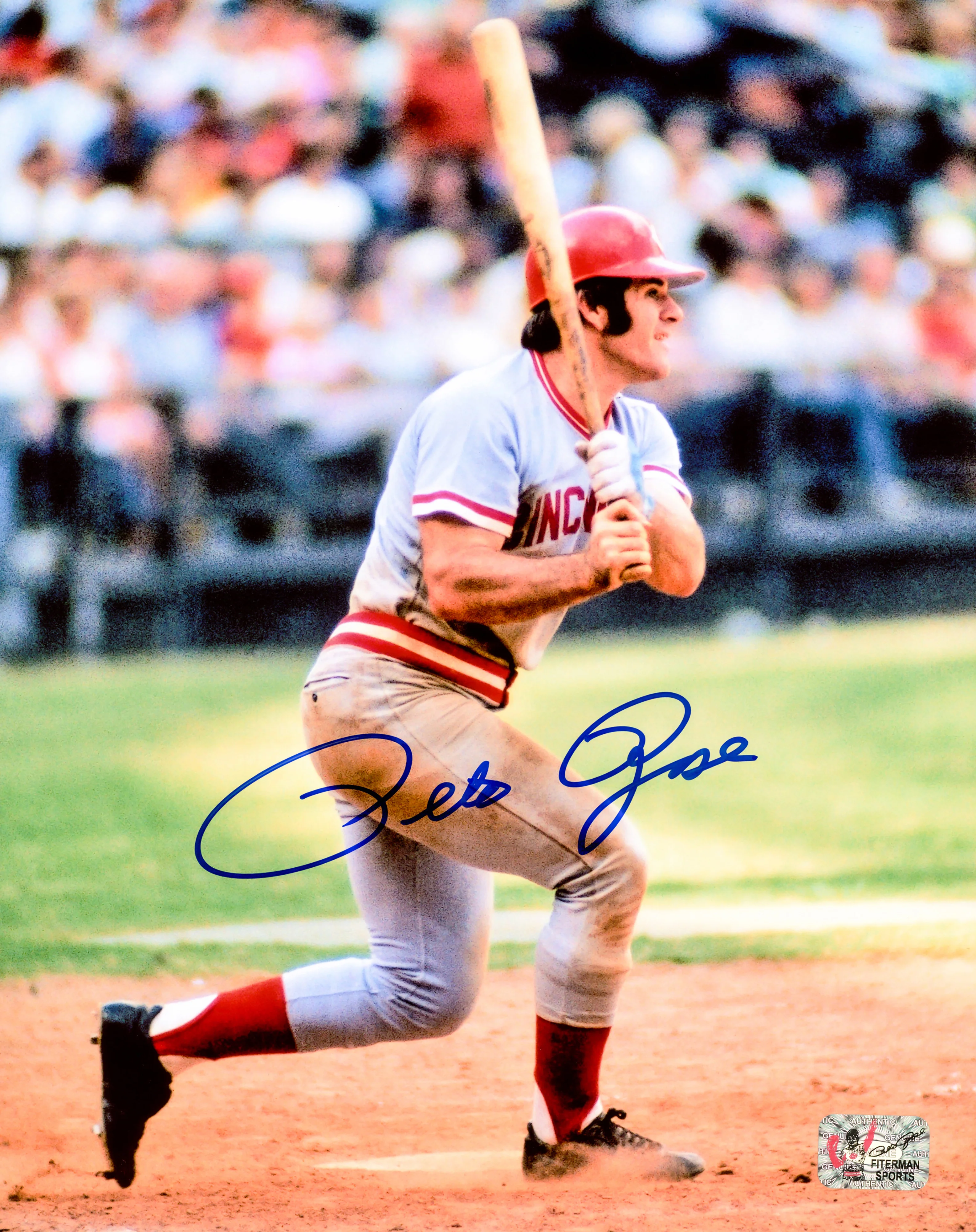 Pete Rose Autographed Framed 8x10 Photo Cincinnati Reds PR Holo Stock #254306 - Image 2
