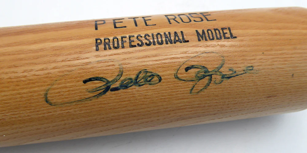 Pete Rose Autographed Rawlings Adirondack Bat Cincinnati Reds Beckett BAS QR #BV12114 - Image 2