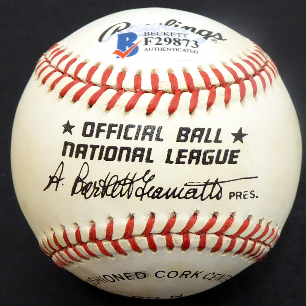 Pete Runnels Autographed Official NL Baseball Boston Red Sox Beckett BAS #F29873 - Image 2