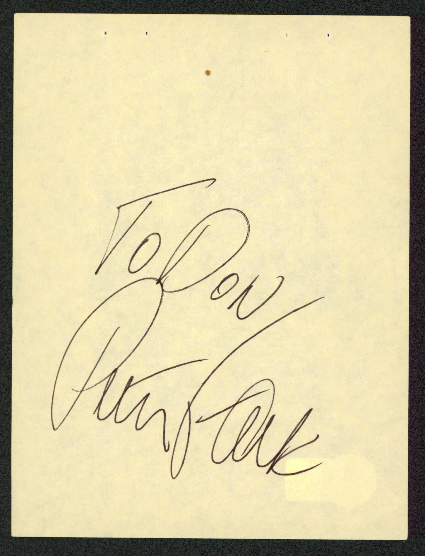 Peter Falk Columbo "To Don" Authentic Signed 4.5x6 Cut Signature BAS #BV03275 - Image 2